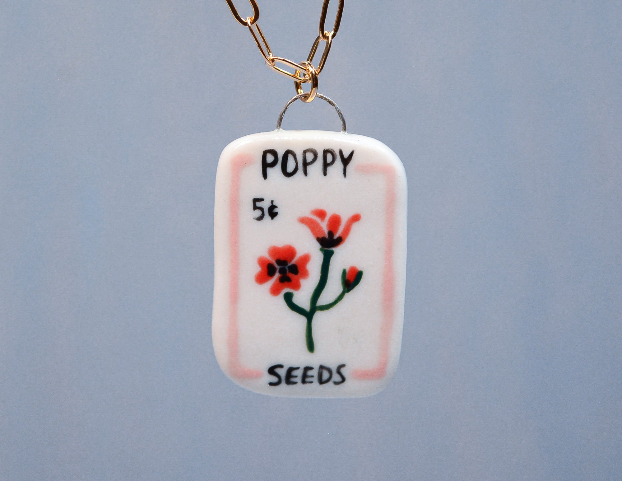 Poppy Seed Packet Necklace