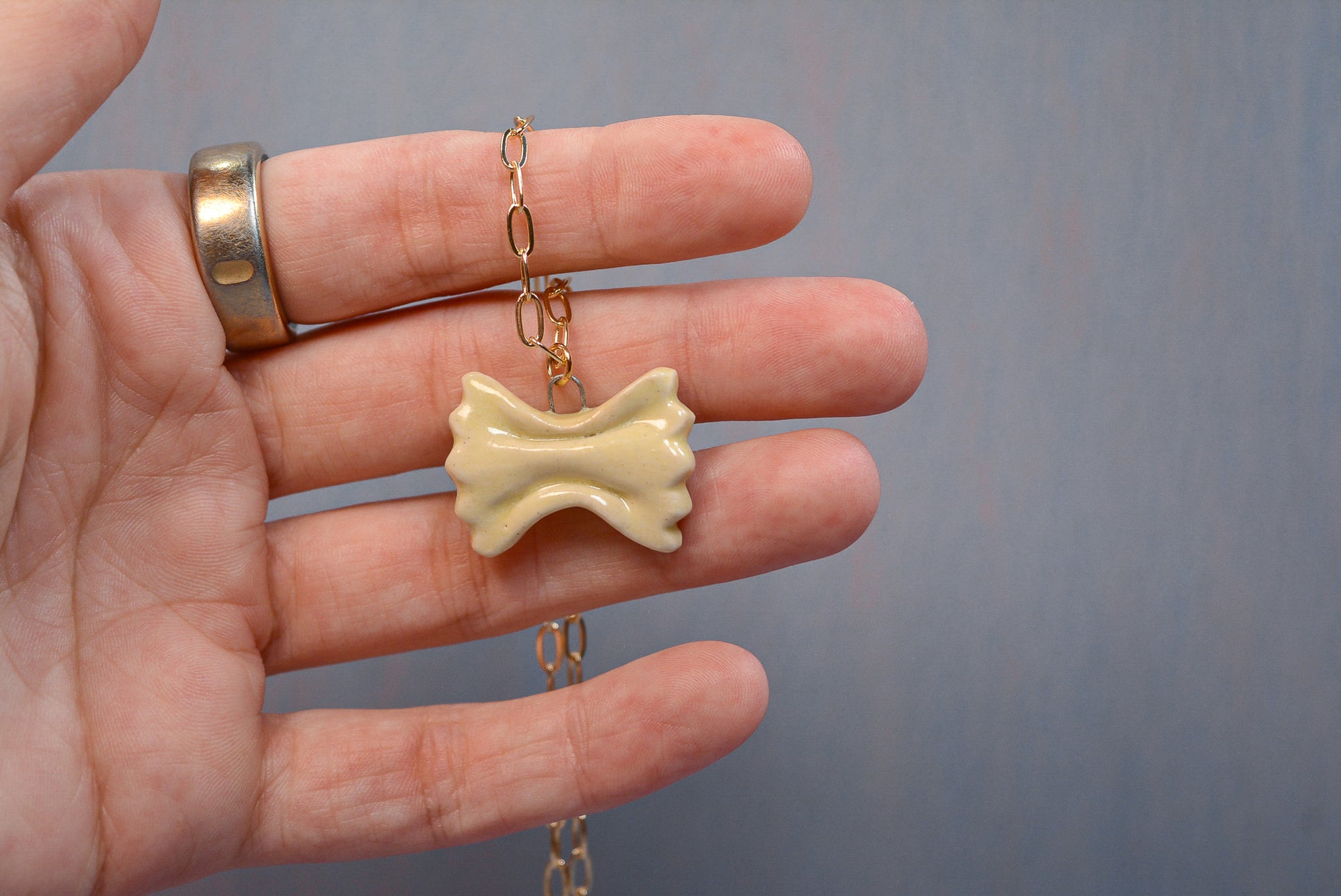 Bow Tie Pasta Necklace