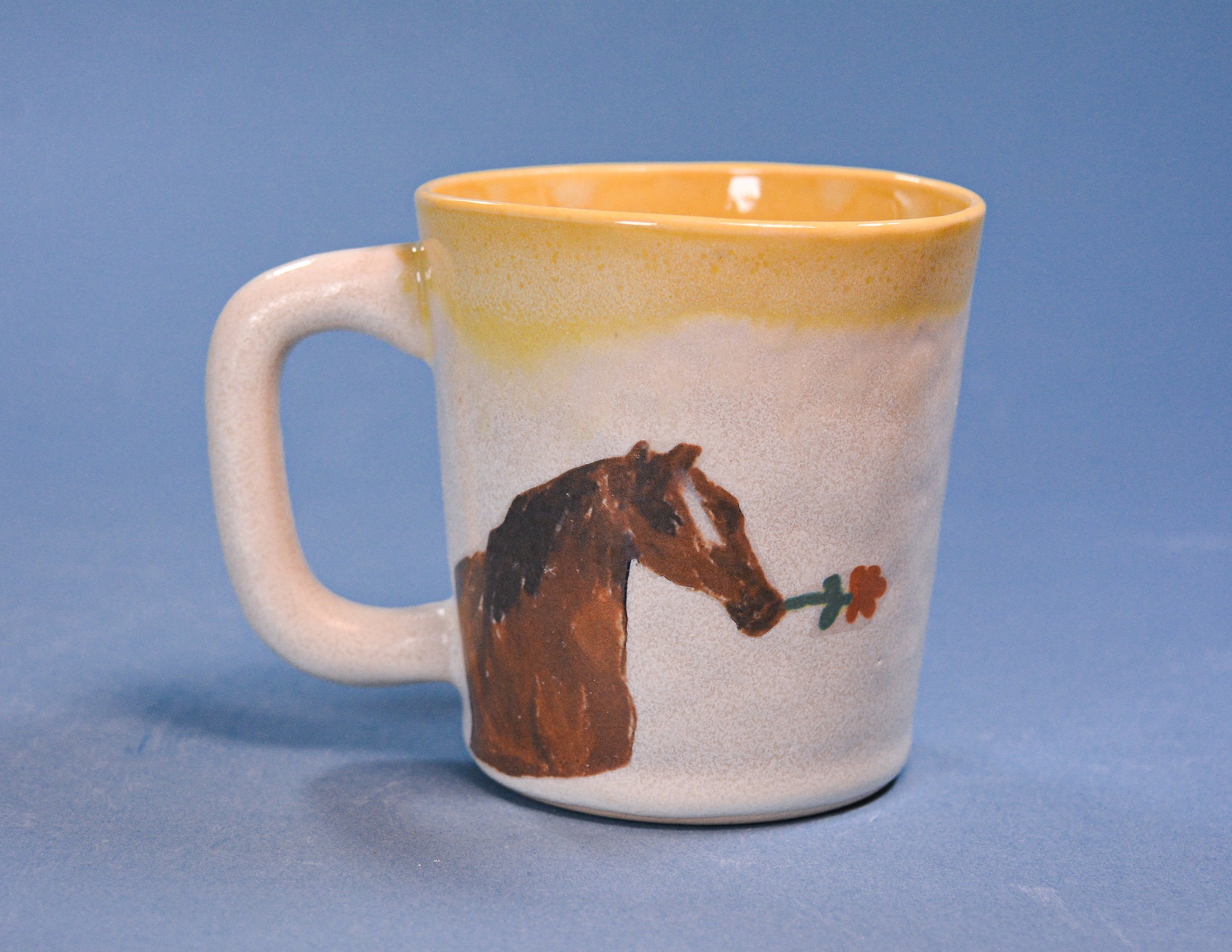 Horse with Tulip Cup