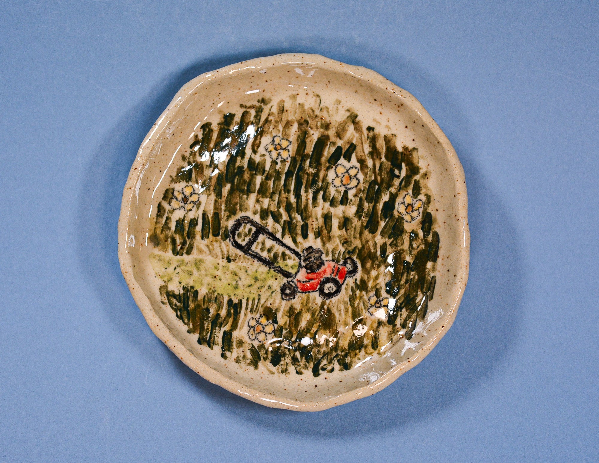 Mowing the lawn Plate
