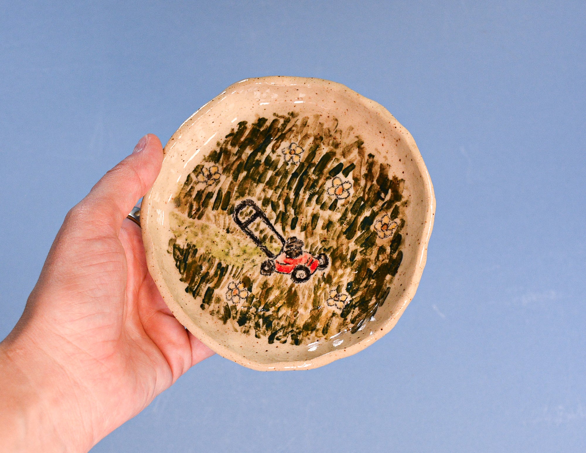 Mowing the lawn Plate
