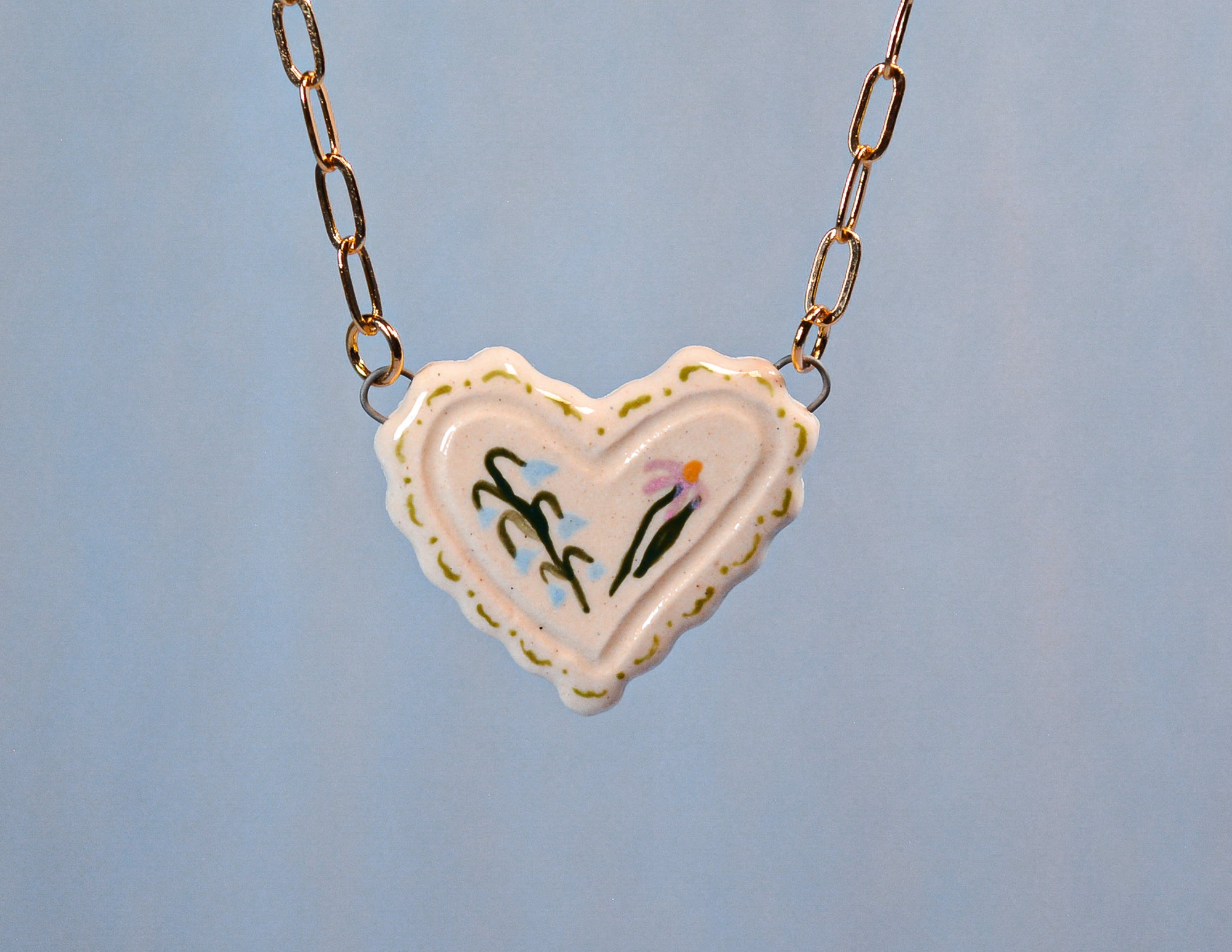 Bluebells and Coneflowers Necklace
