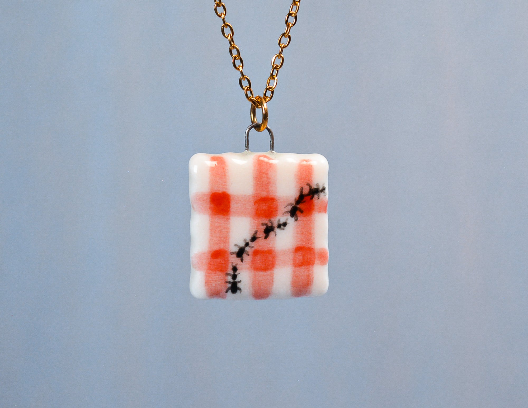 Ants on a Napkin Necklace