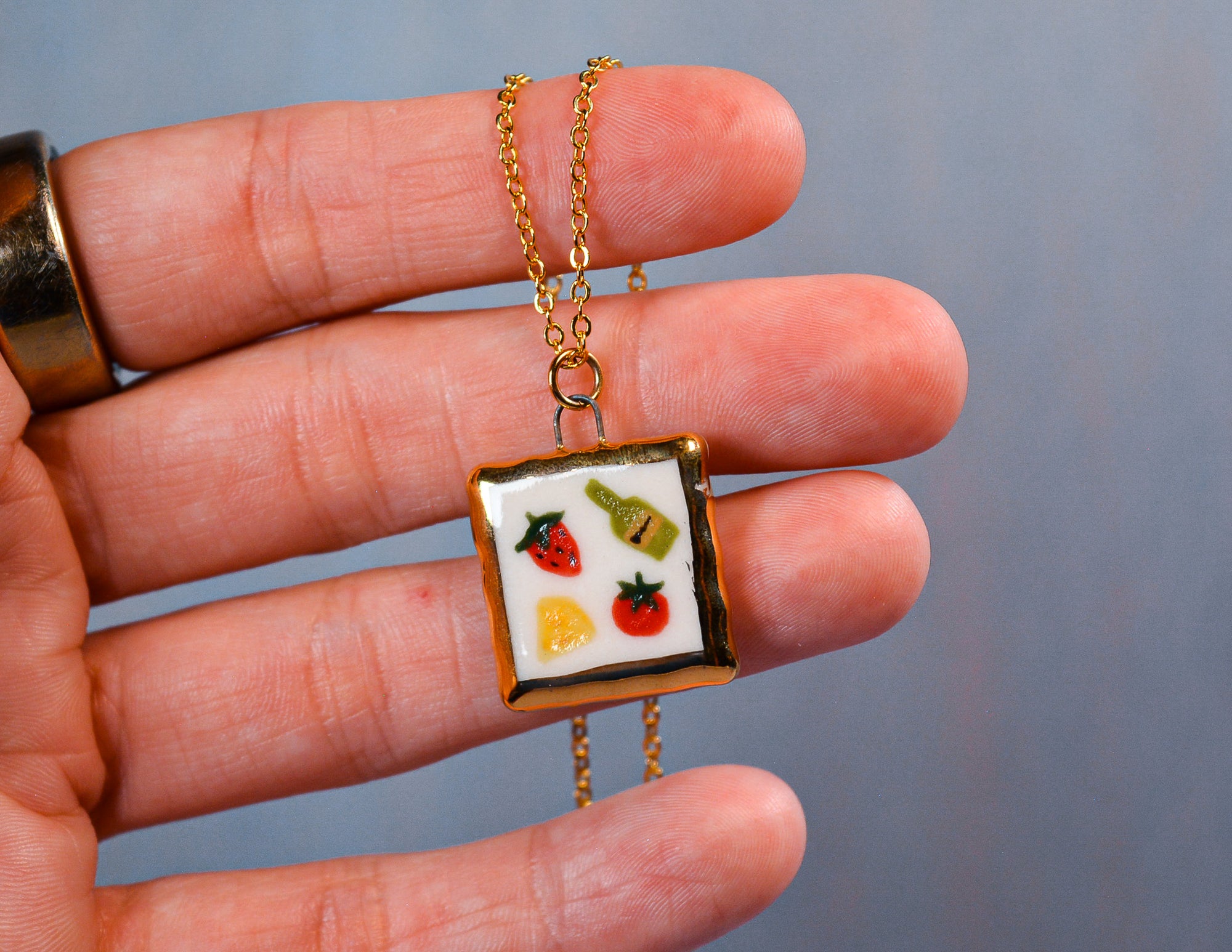 Picnic Things Portrait Necklace
