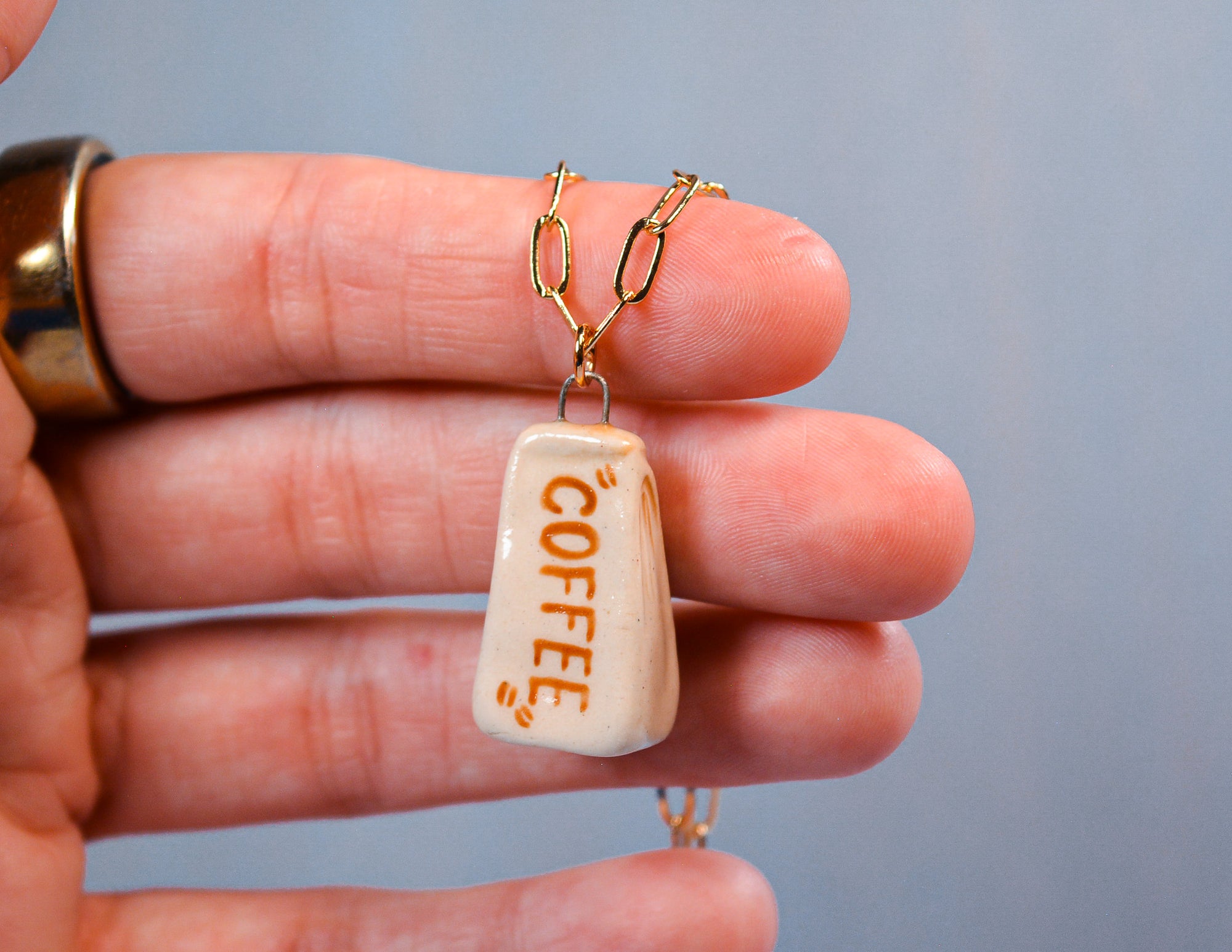 Coffee Beans Necklace