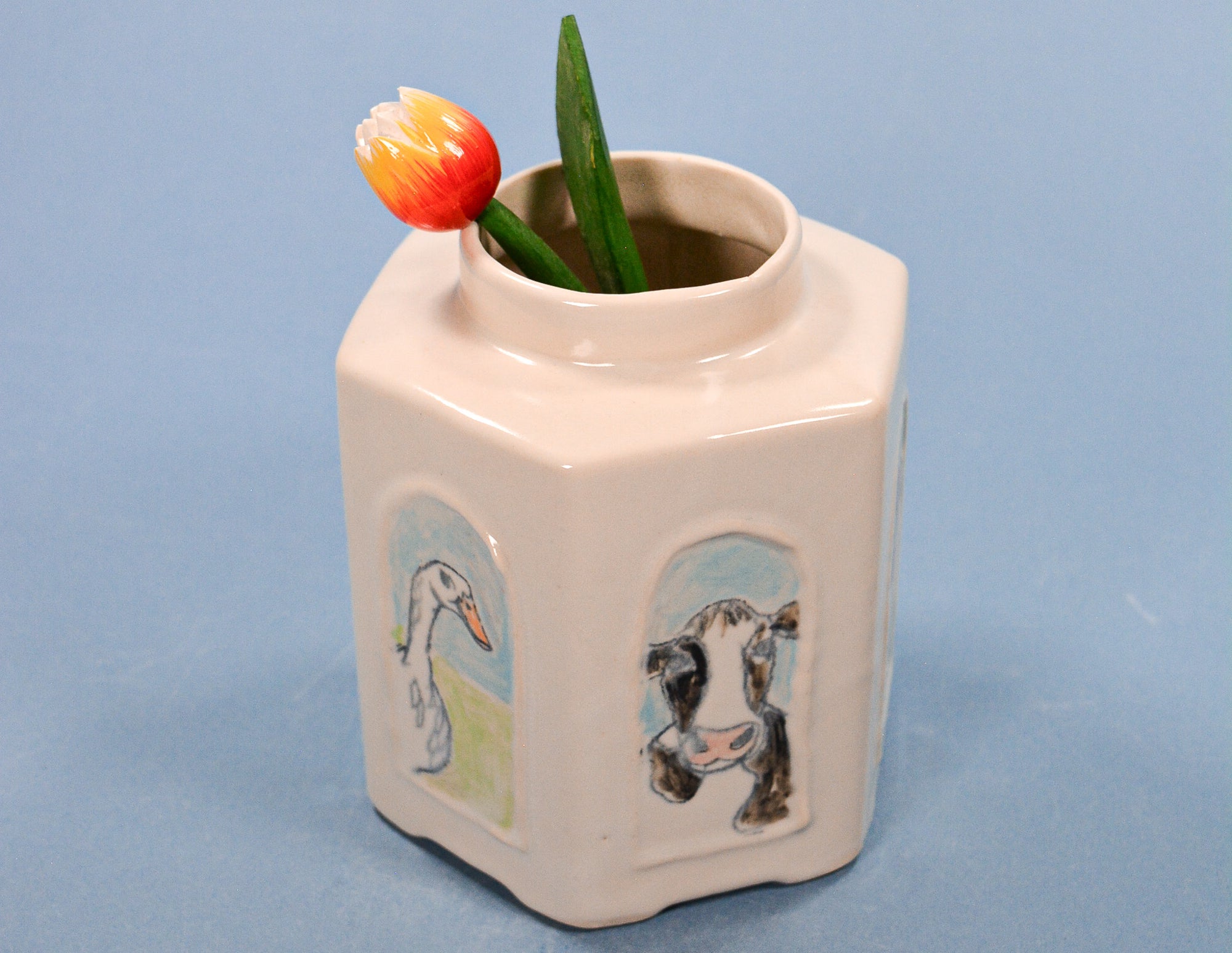 Farm Animals Vase