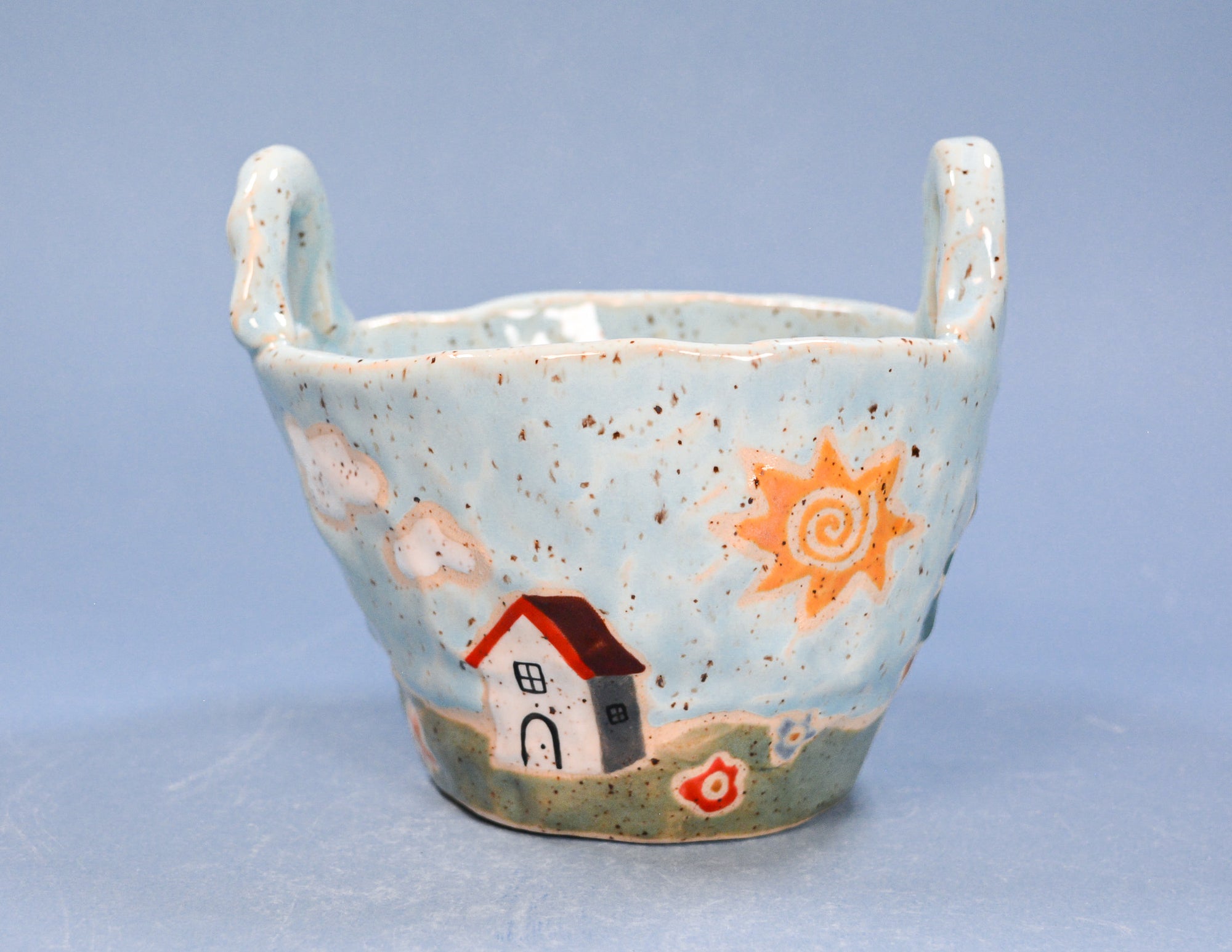 Villa Handbuilt Bowl with Handles