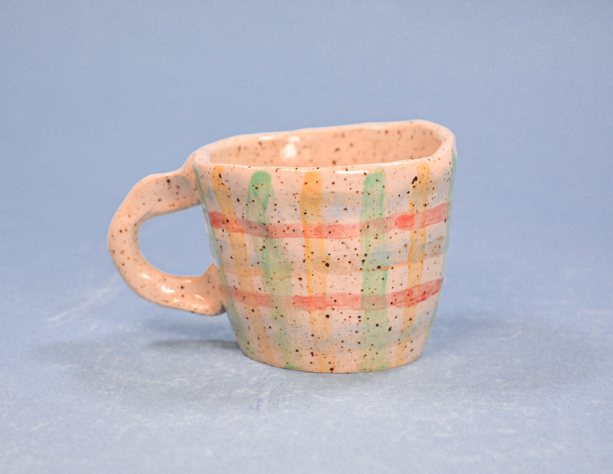 Pastel Plaid Espresso Cup