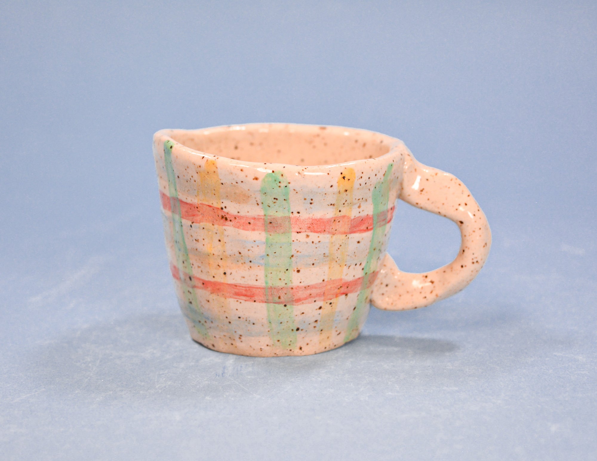 Pastel Plaid Espresso Cup