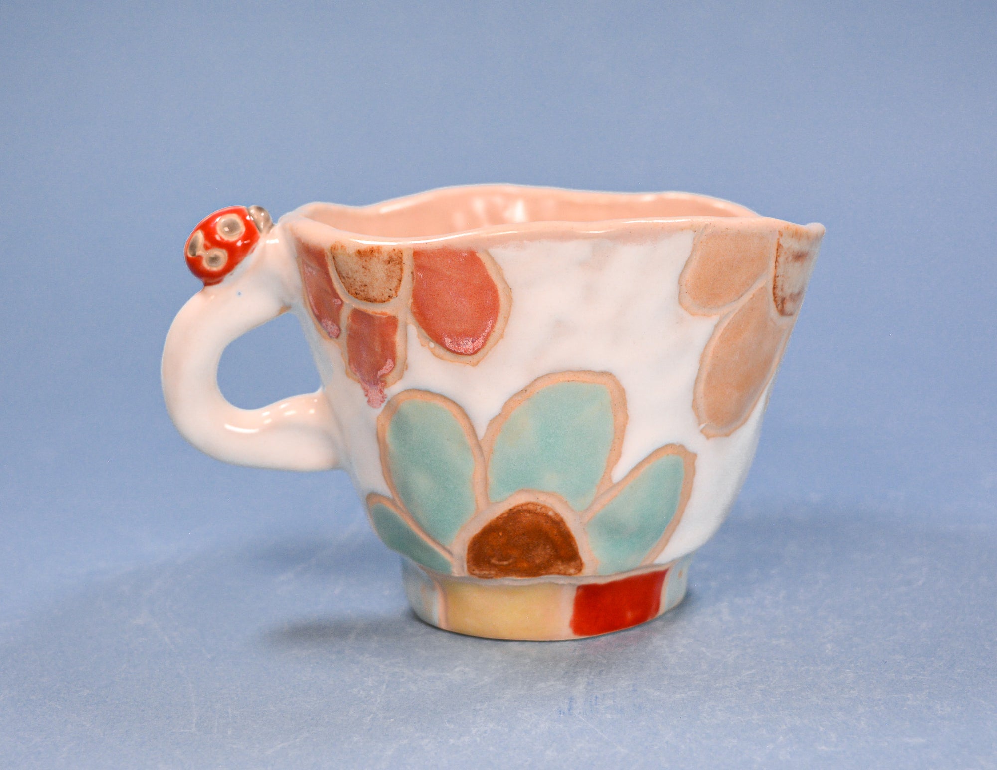 Ladybugs and Flowers Coffee Cup