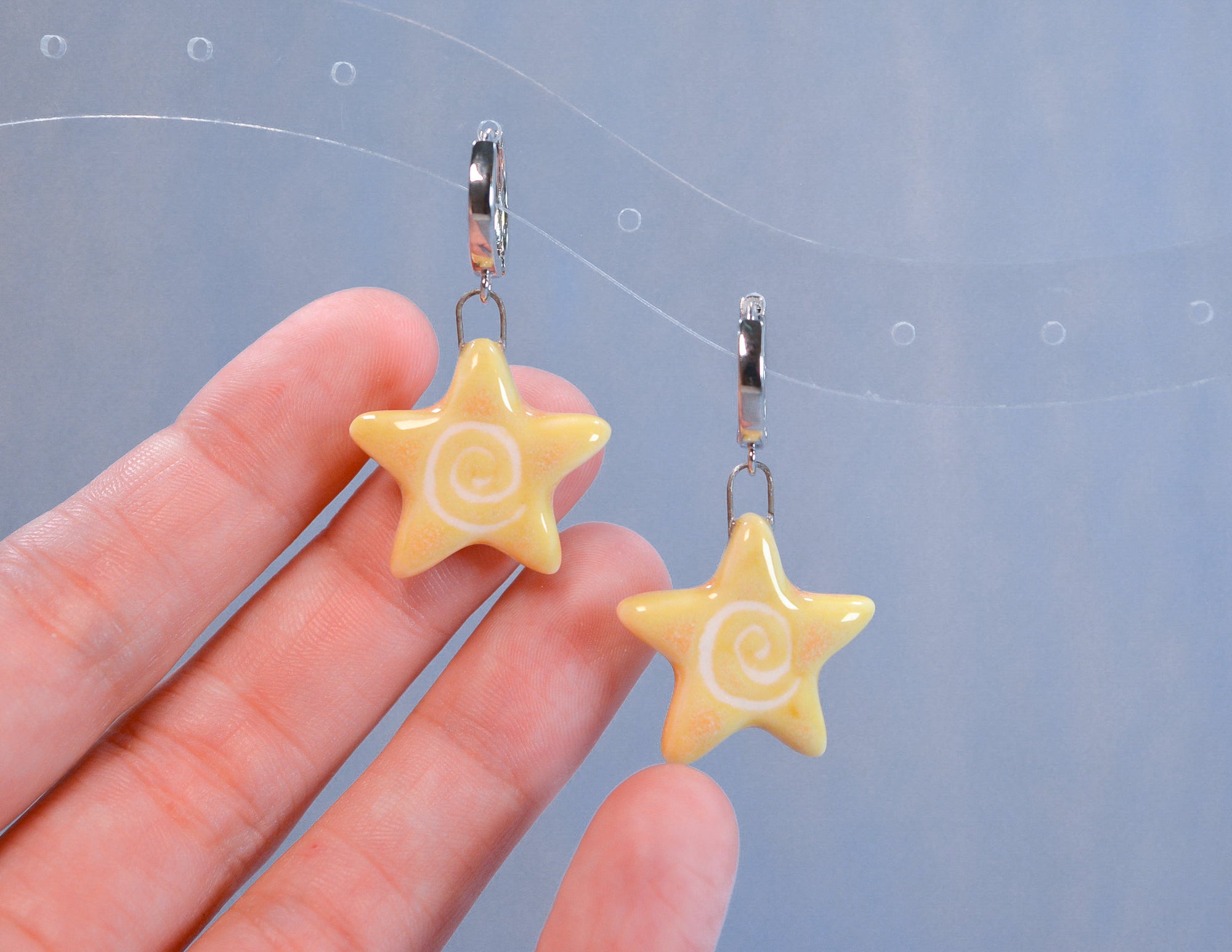 Swirly Star Earrings