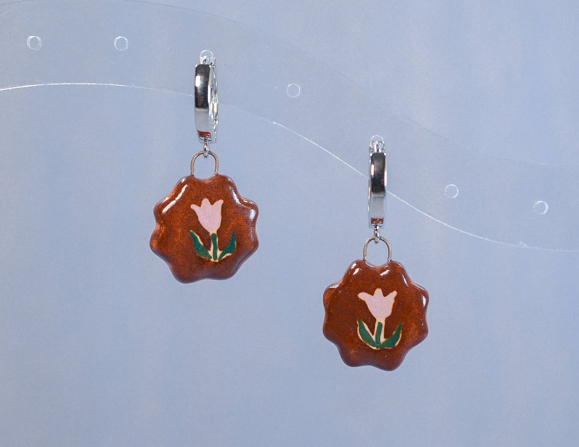 Plum Tulip Earrings