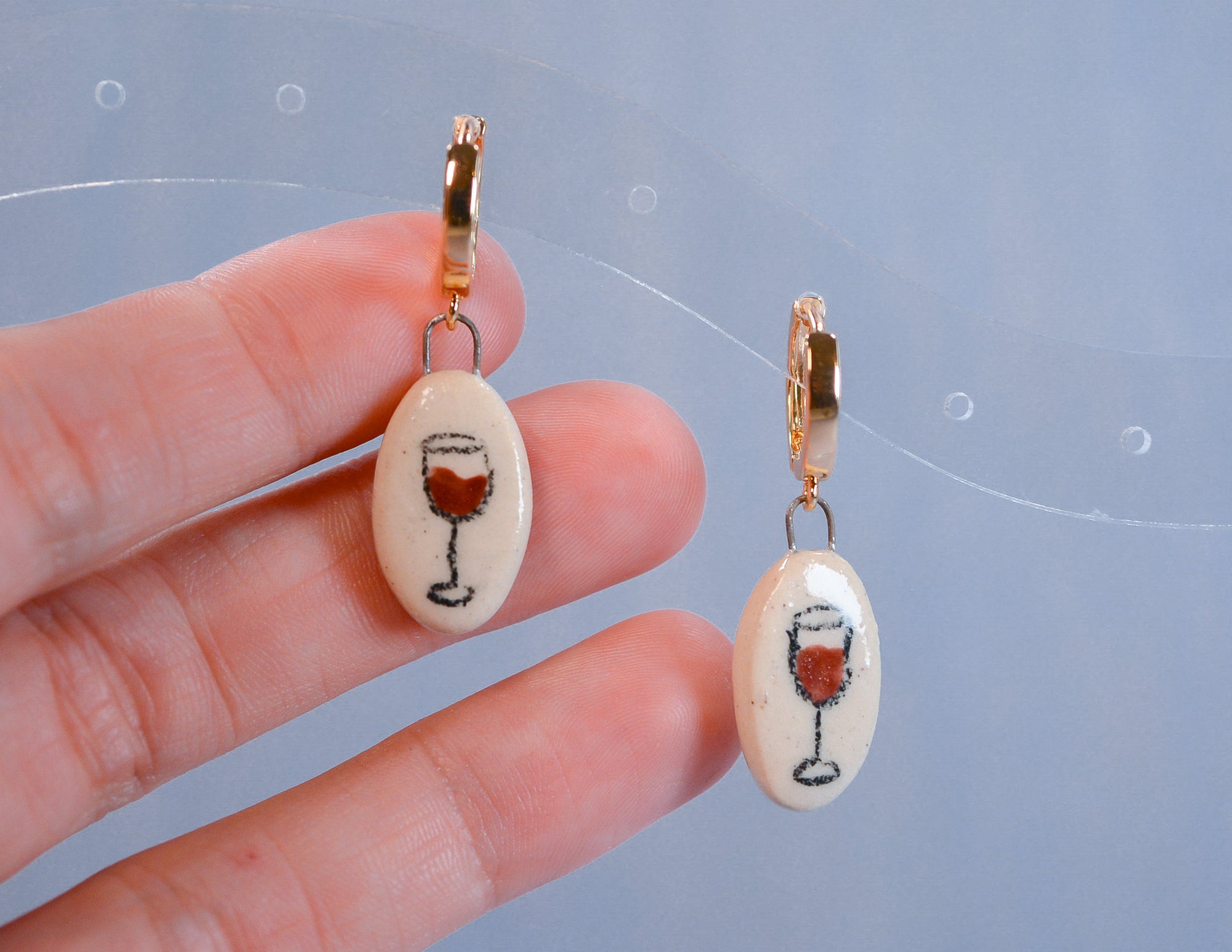 Wine Glass Earrings