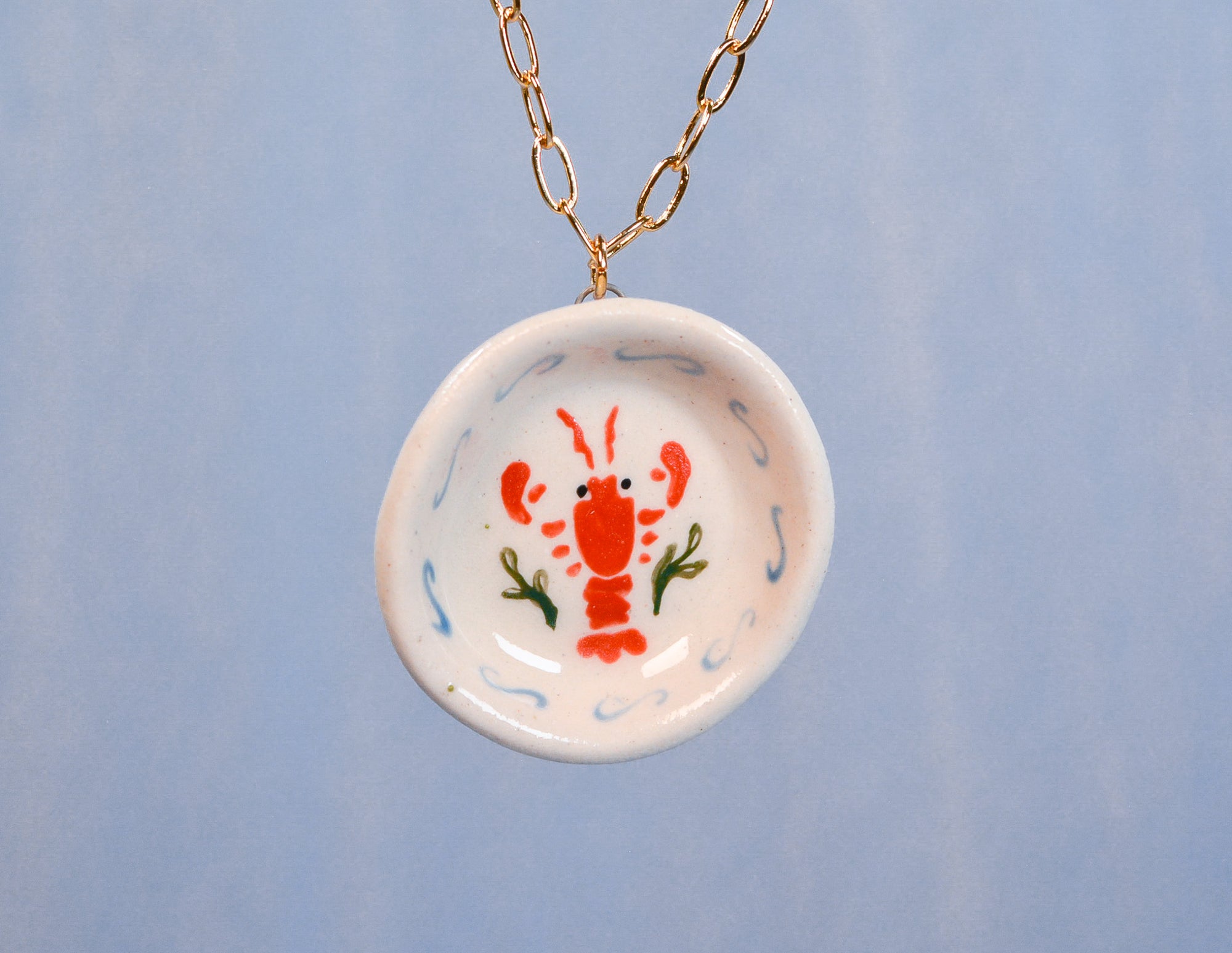 Lobster Plate Necklace
