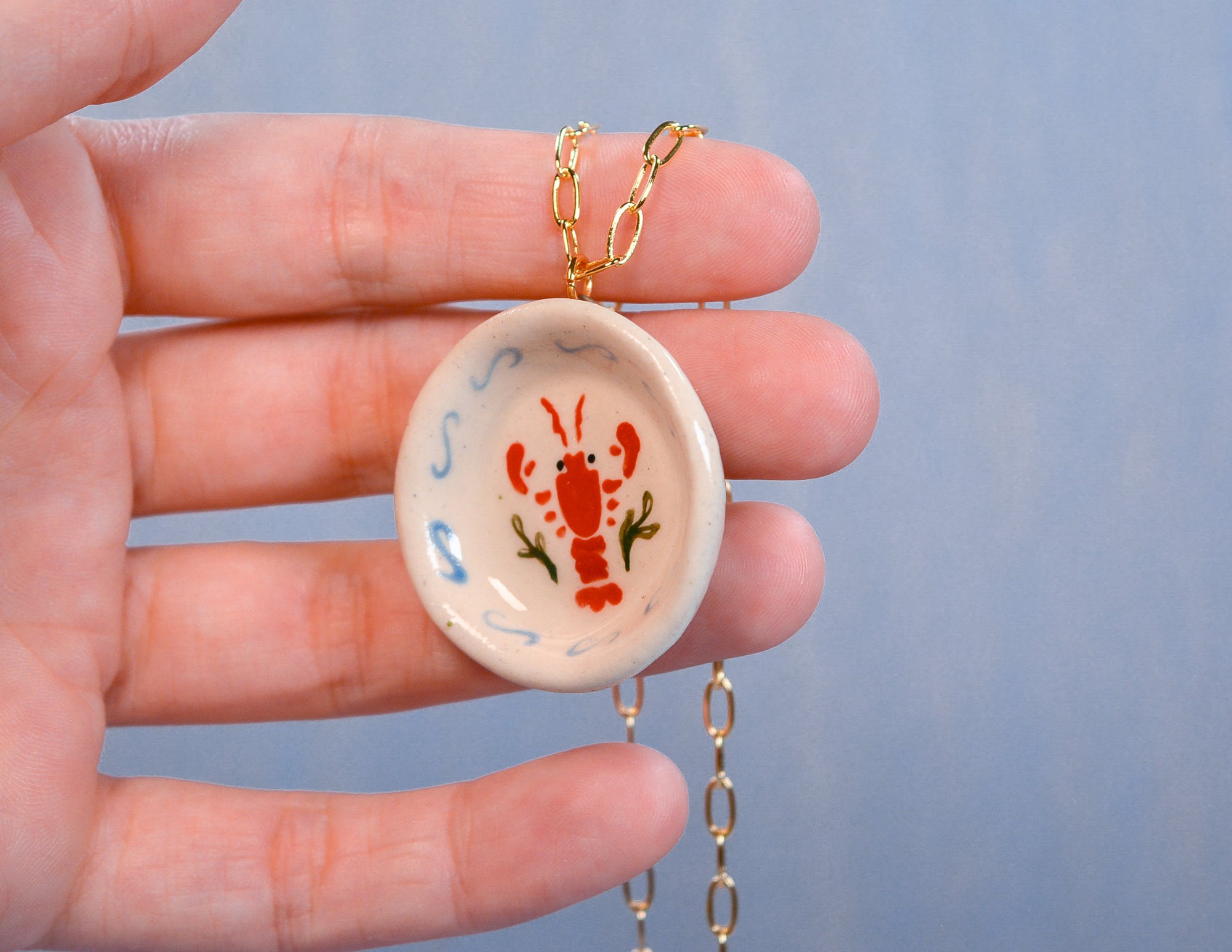 Lobster Plate Necklace
