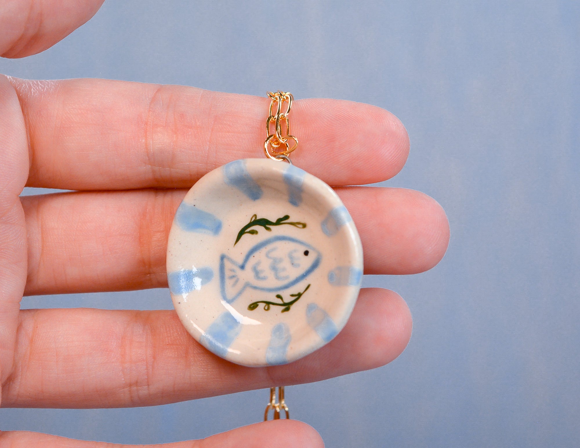 Fish Dinner Plate Necklace