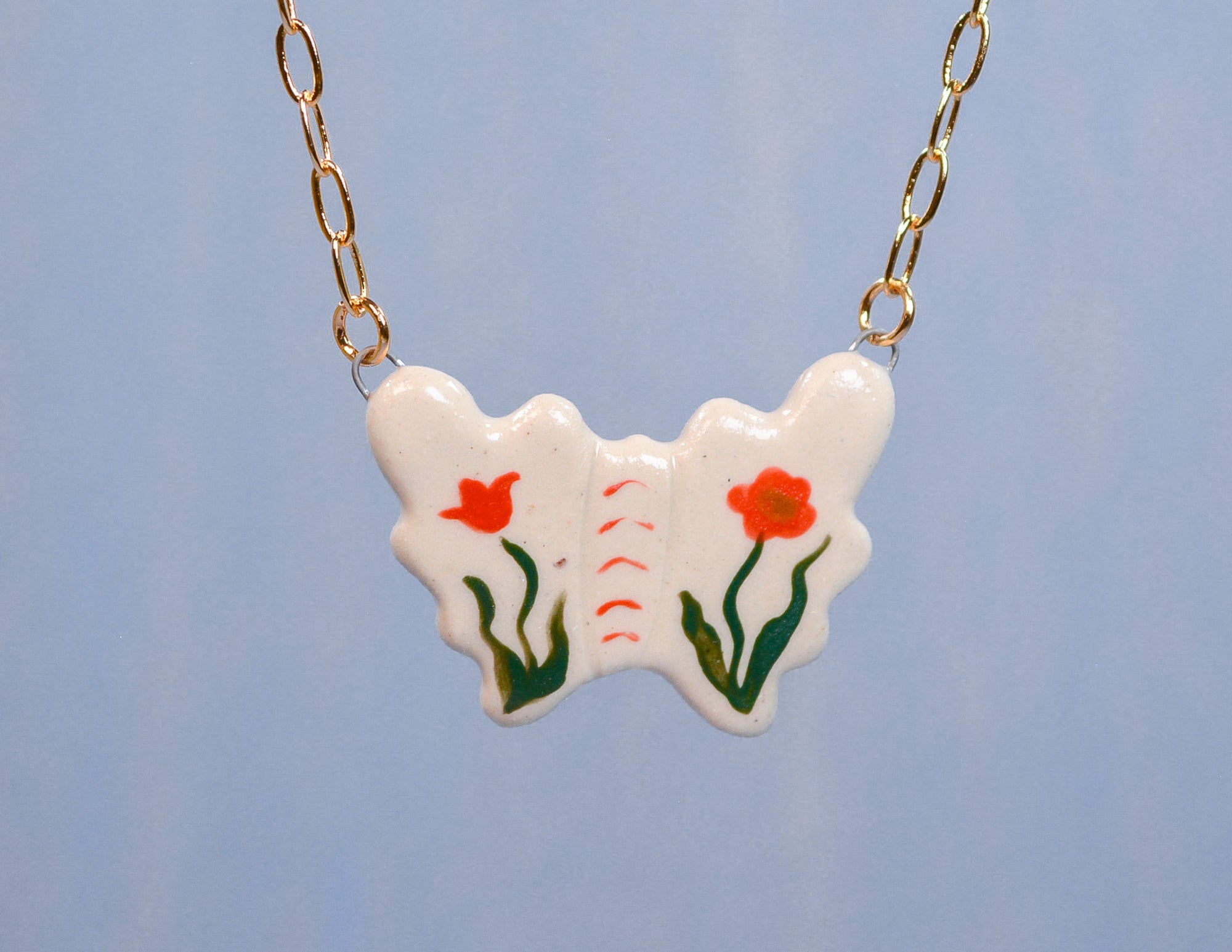 Red Butterfly Necklace