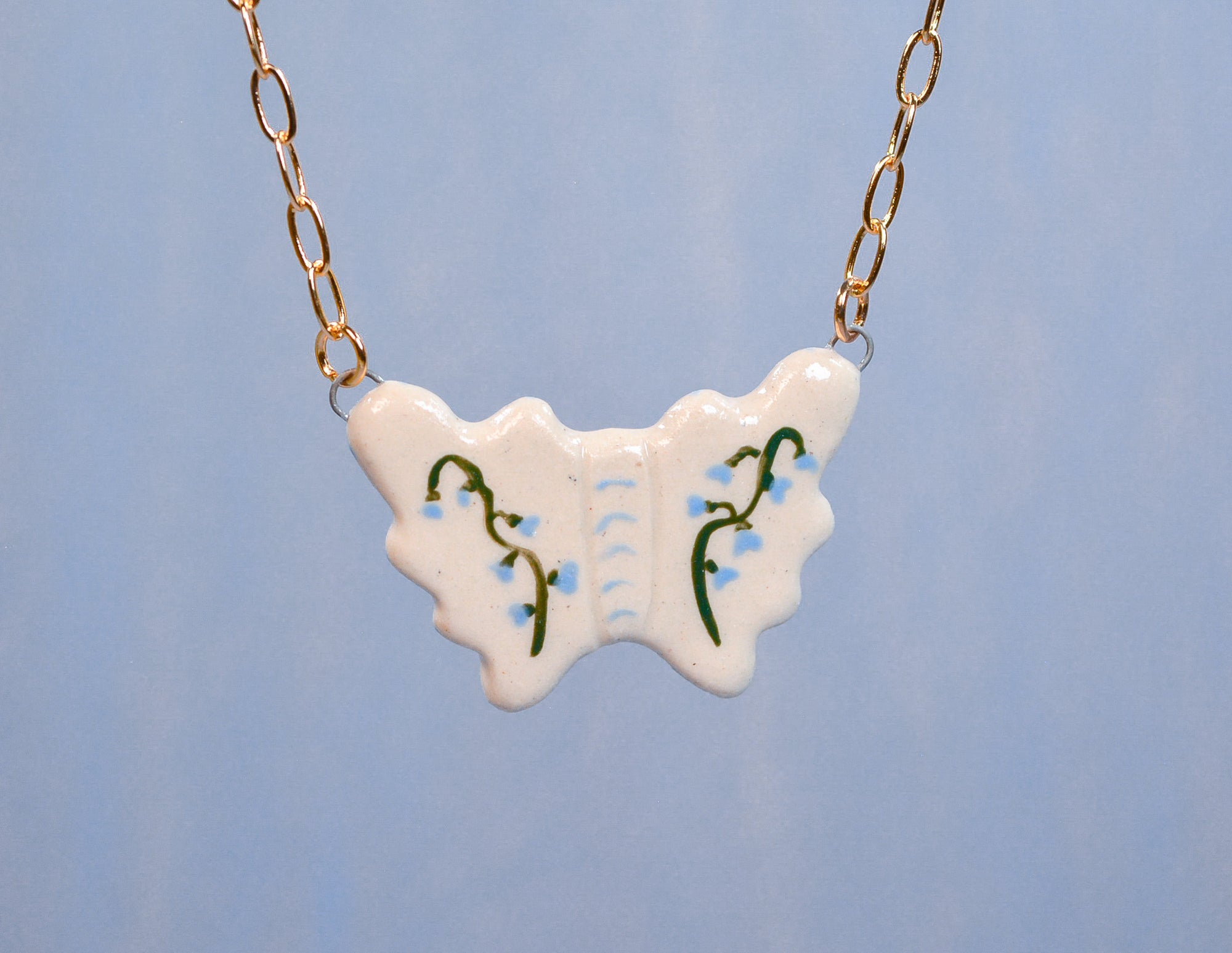 Blue Butterfly Necklace