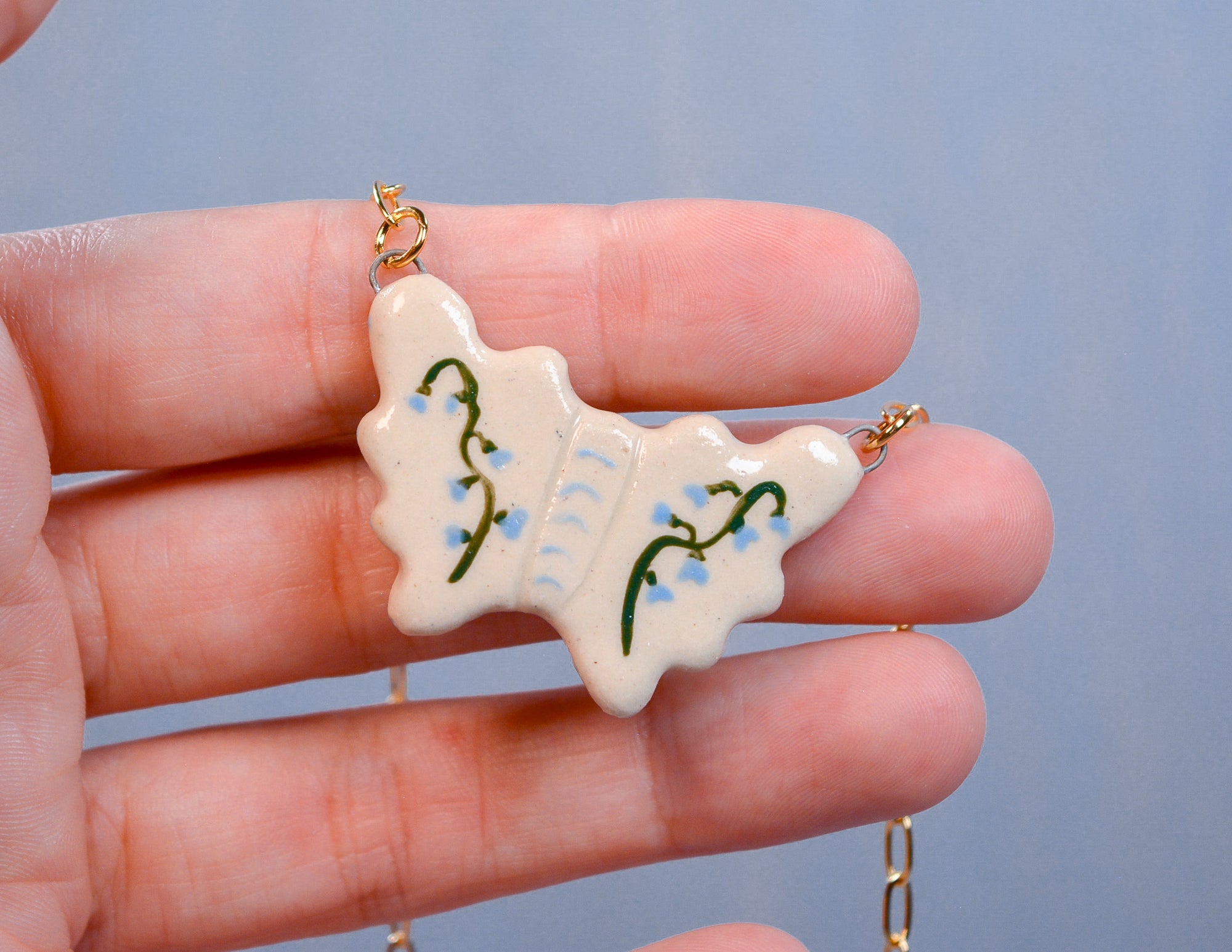 Blue Butterfly Necklace