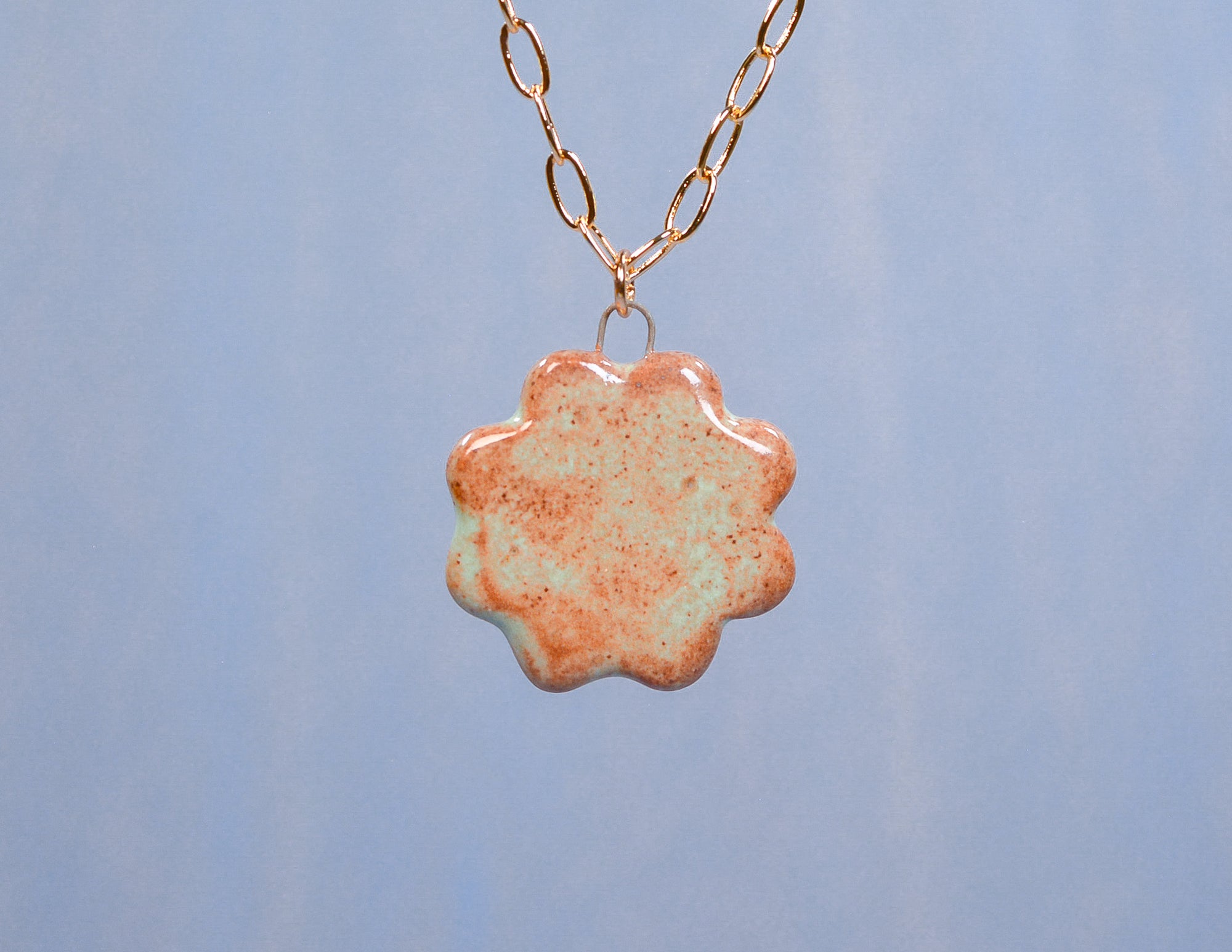 Green Shino Tulip Necklace