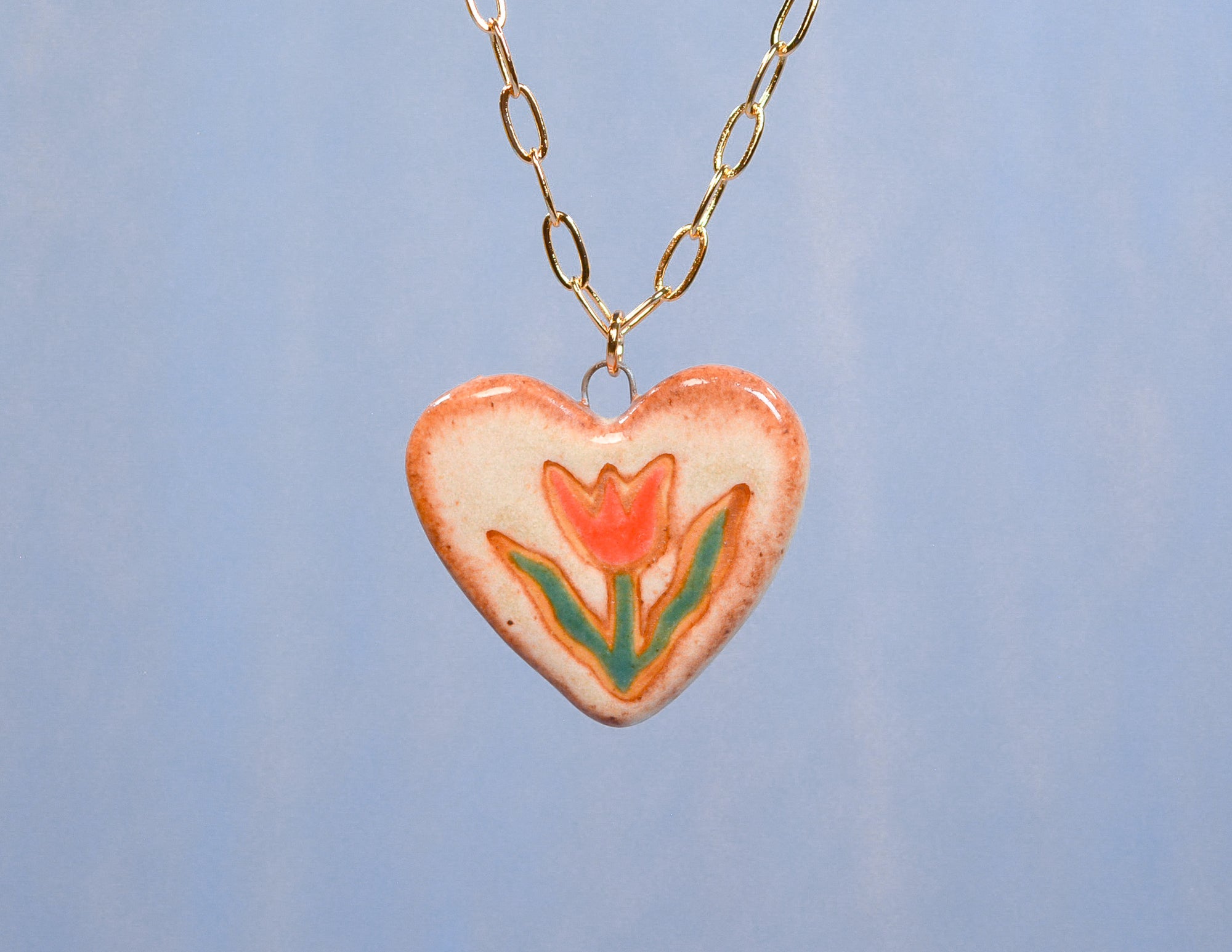 Tulip Heart Necklace