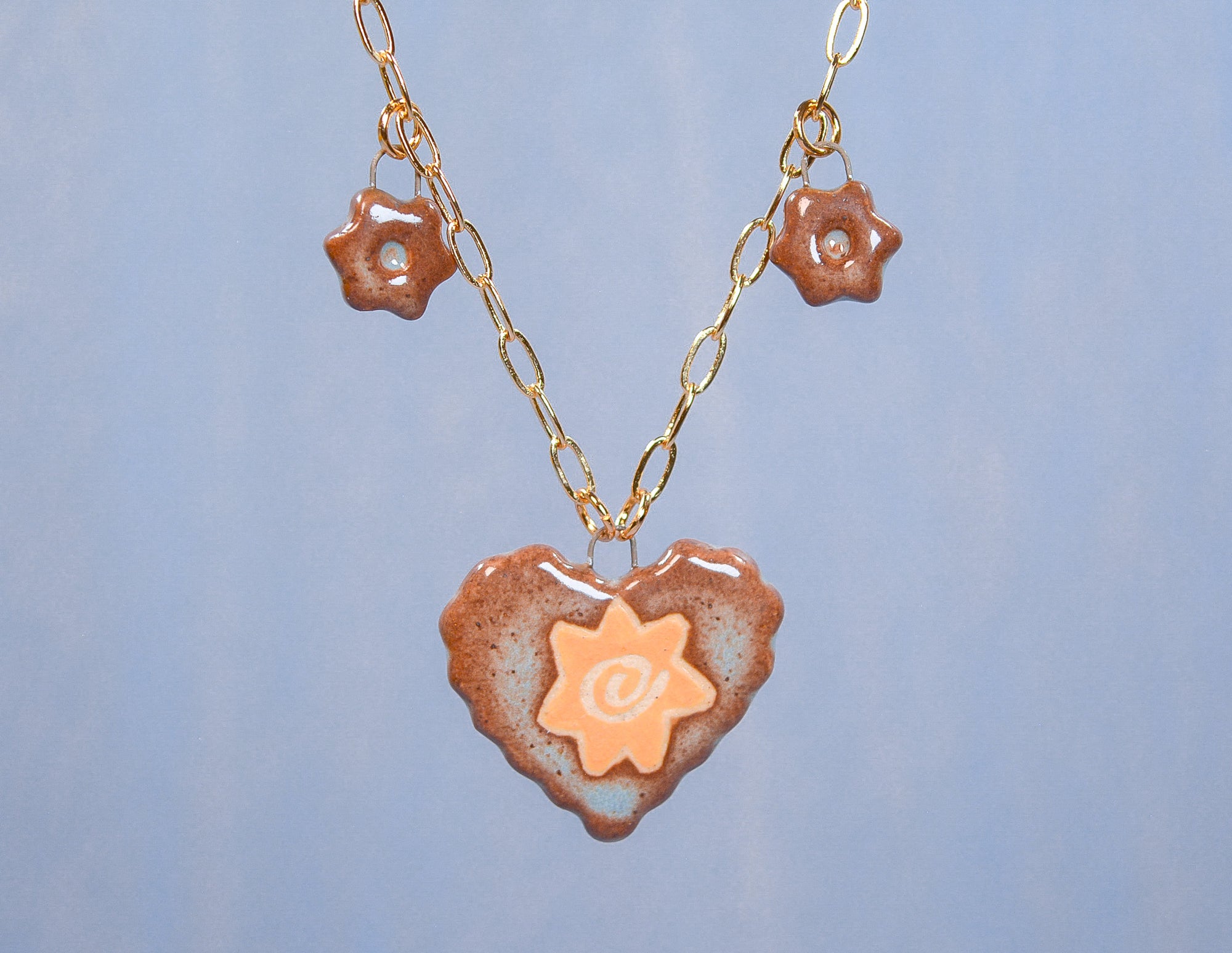 Yellow Sun Heart Necklace