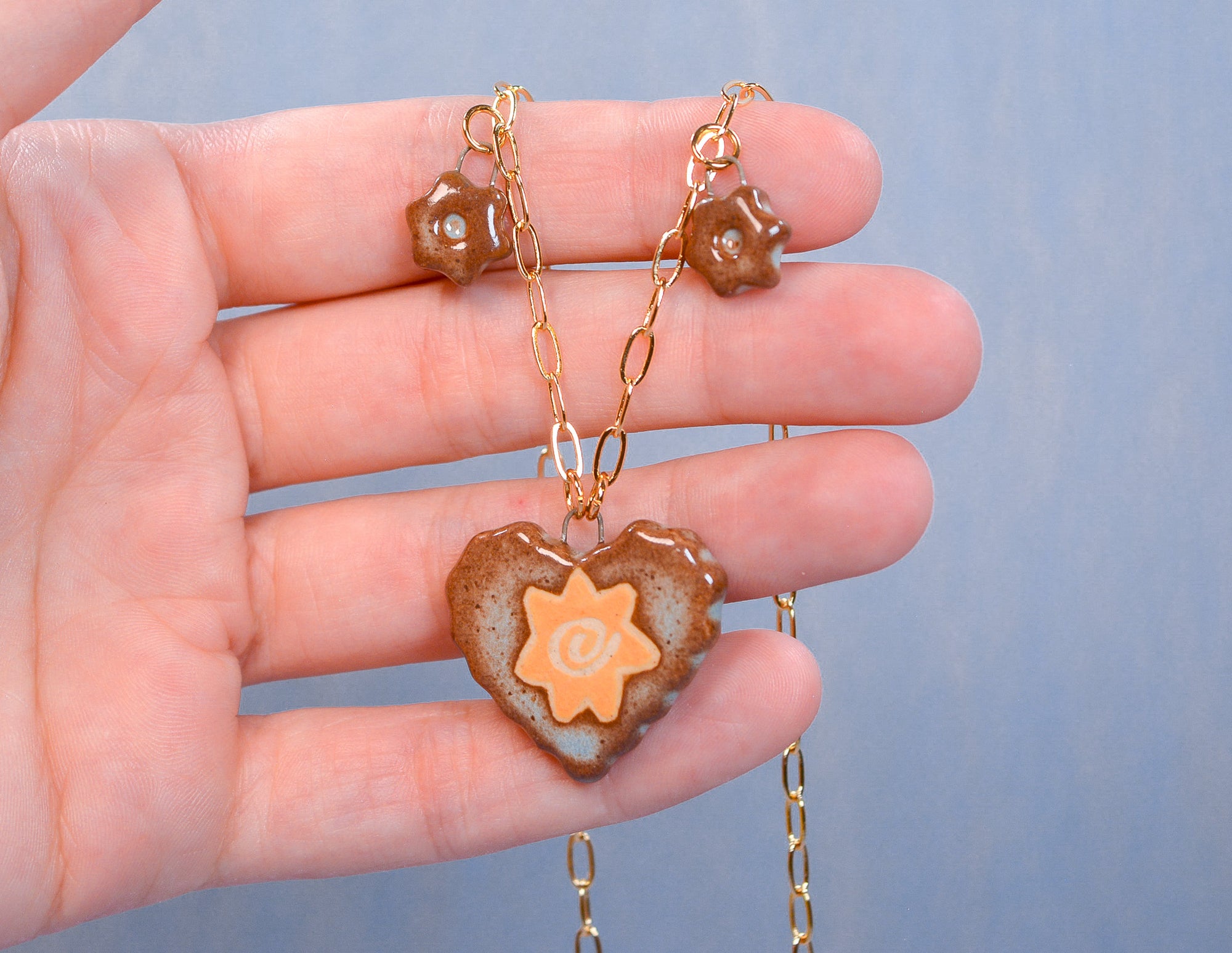 Yellow Sun Heart Necklace