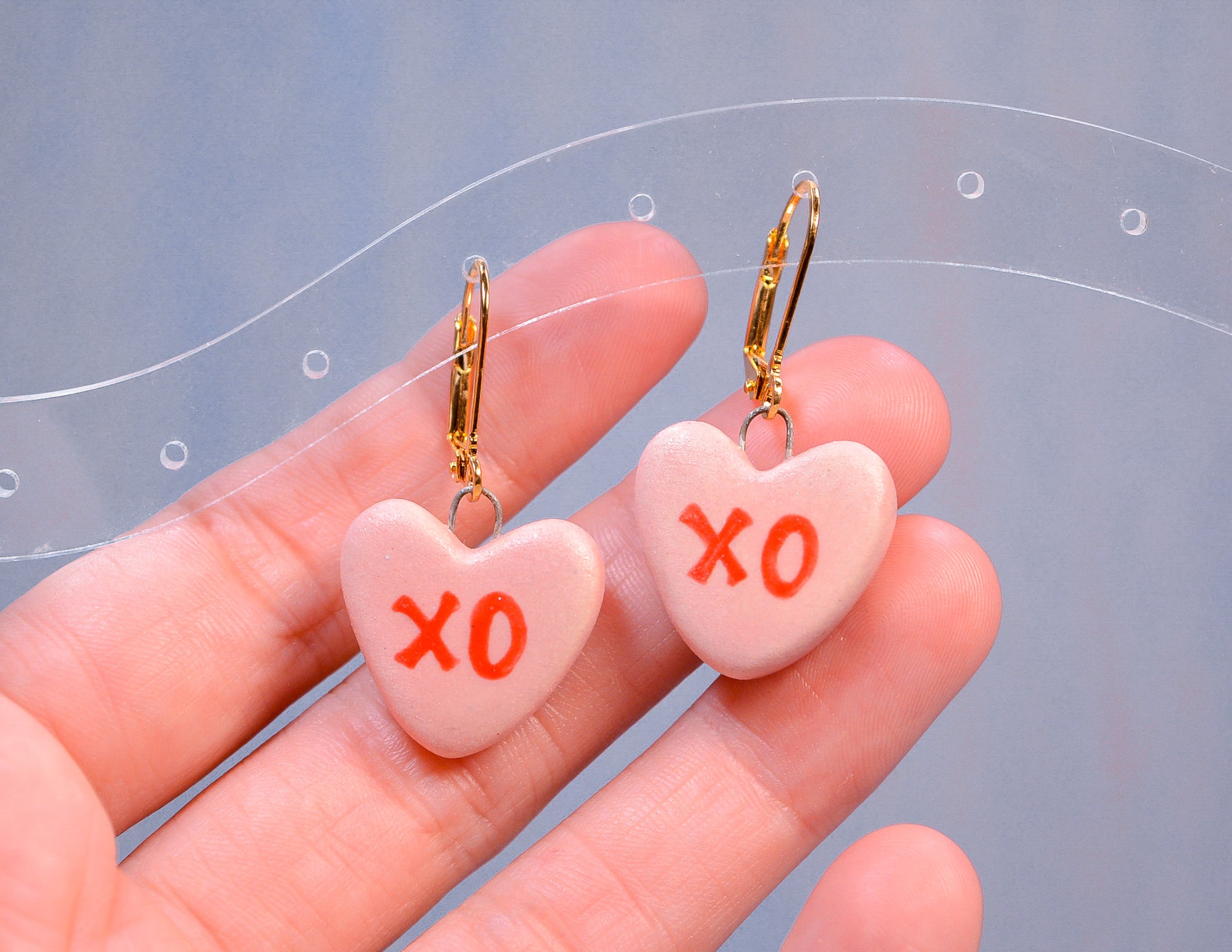 XO Candy Heart Earrings
