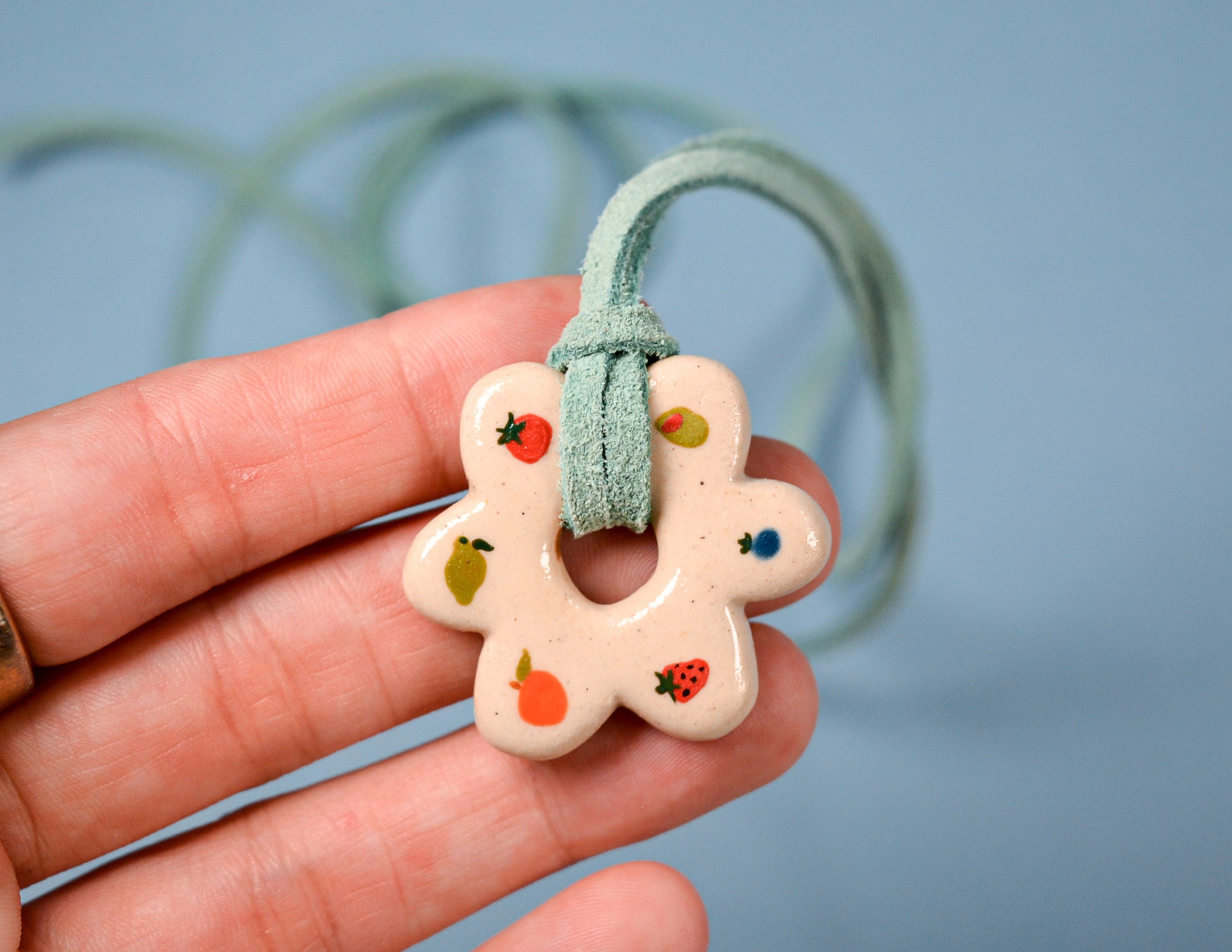Fruit Salad Open Daisy Adjustable Necklace