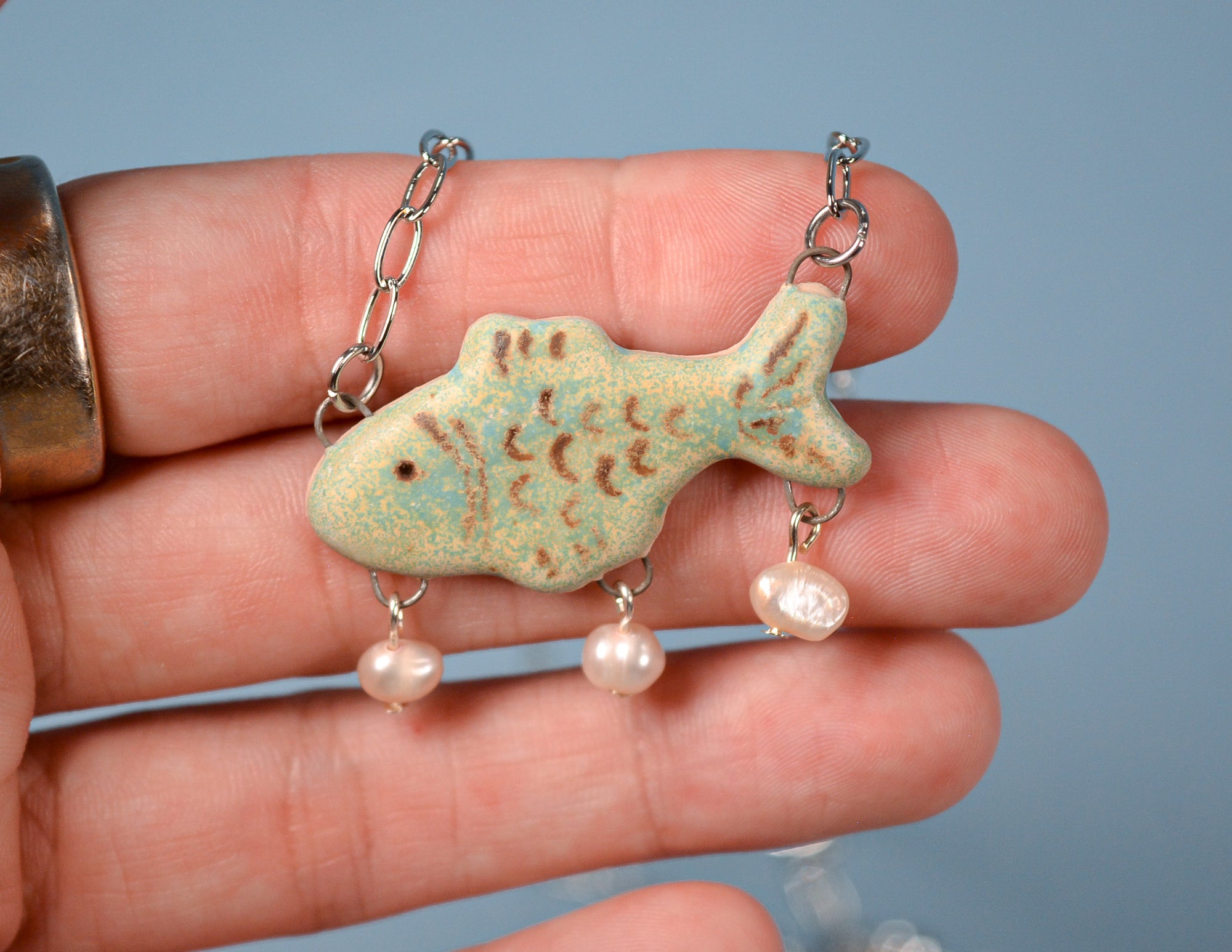 Trout n Pearls Necklace