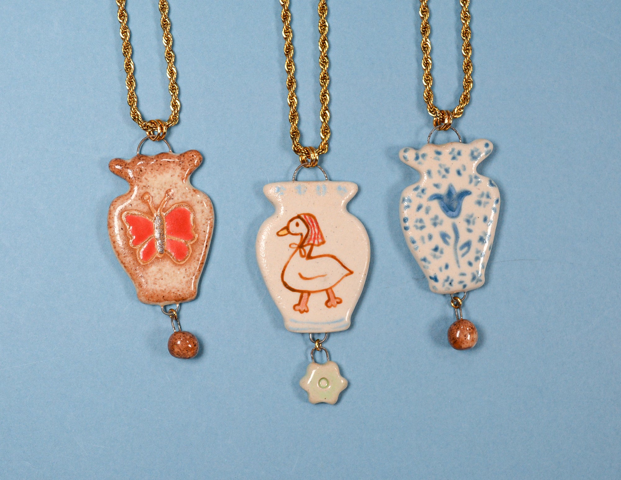 Painted Vase Necklaces