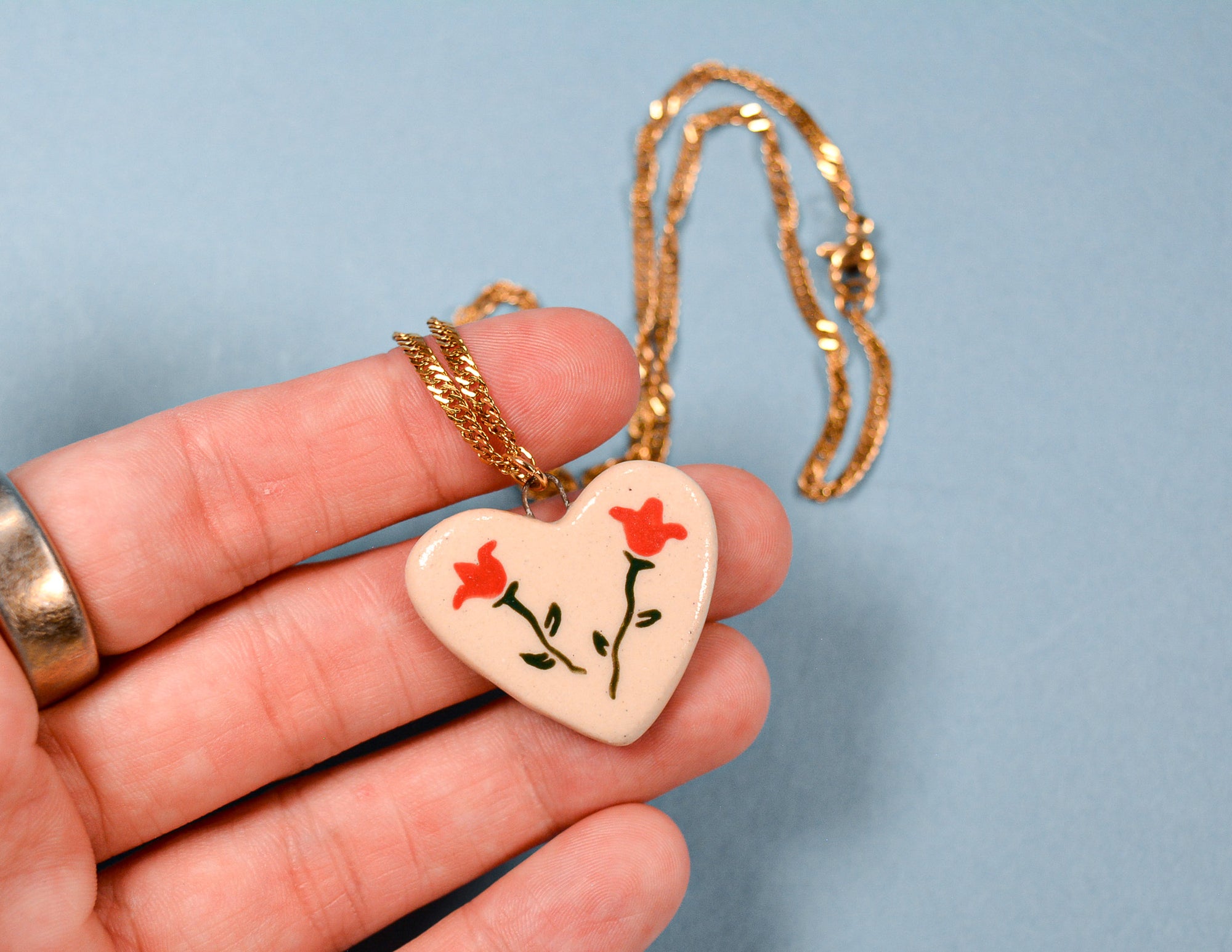 Twin Tulips Necklace