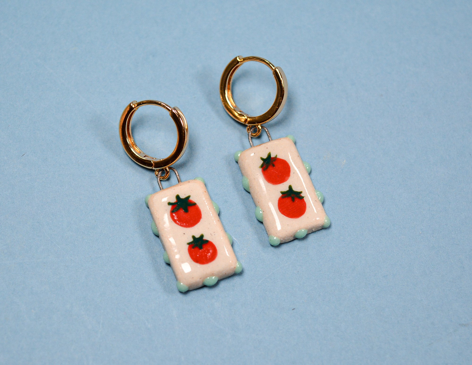 Tomato Gloop Hoop Earrings