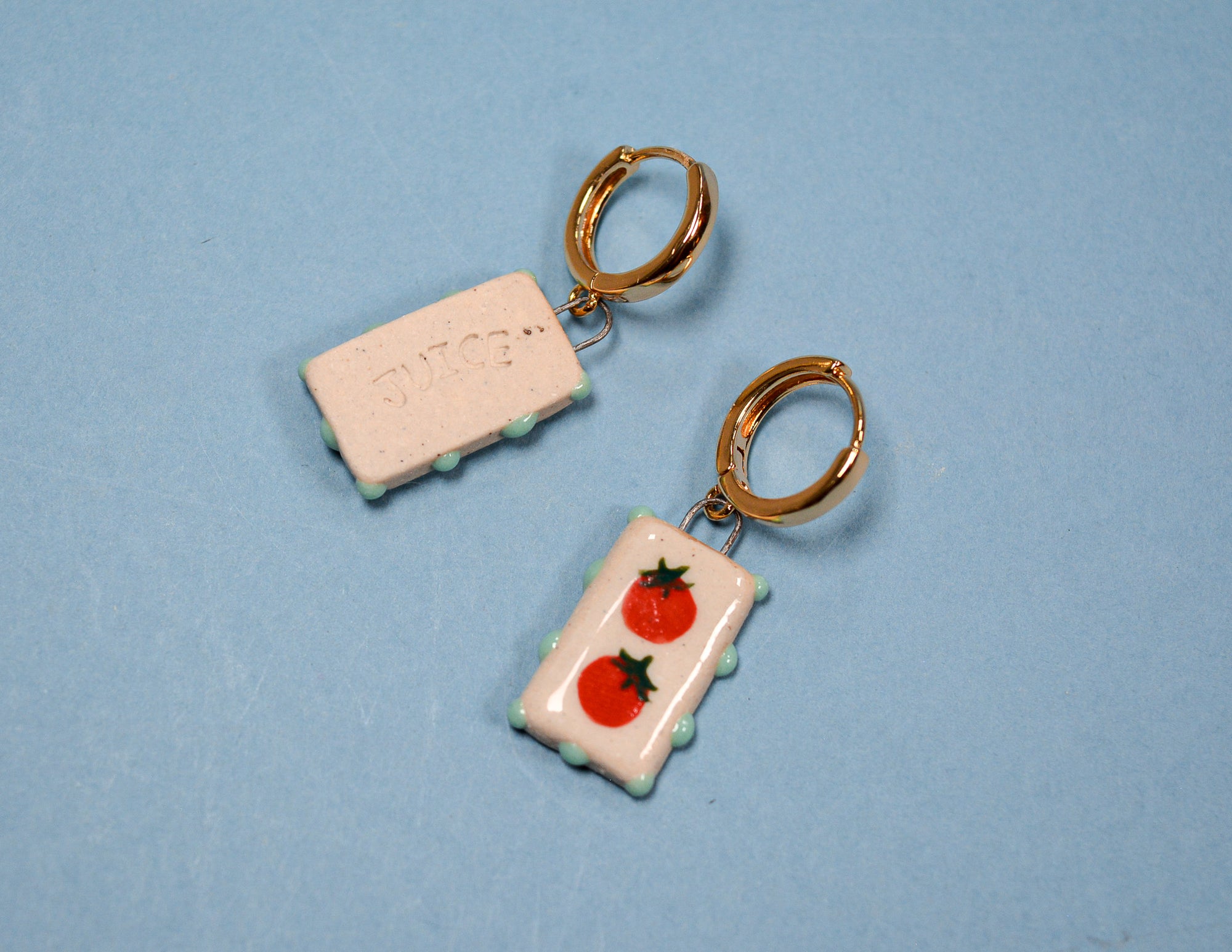 Tomato Gloop Hoop Earrings