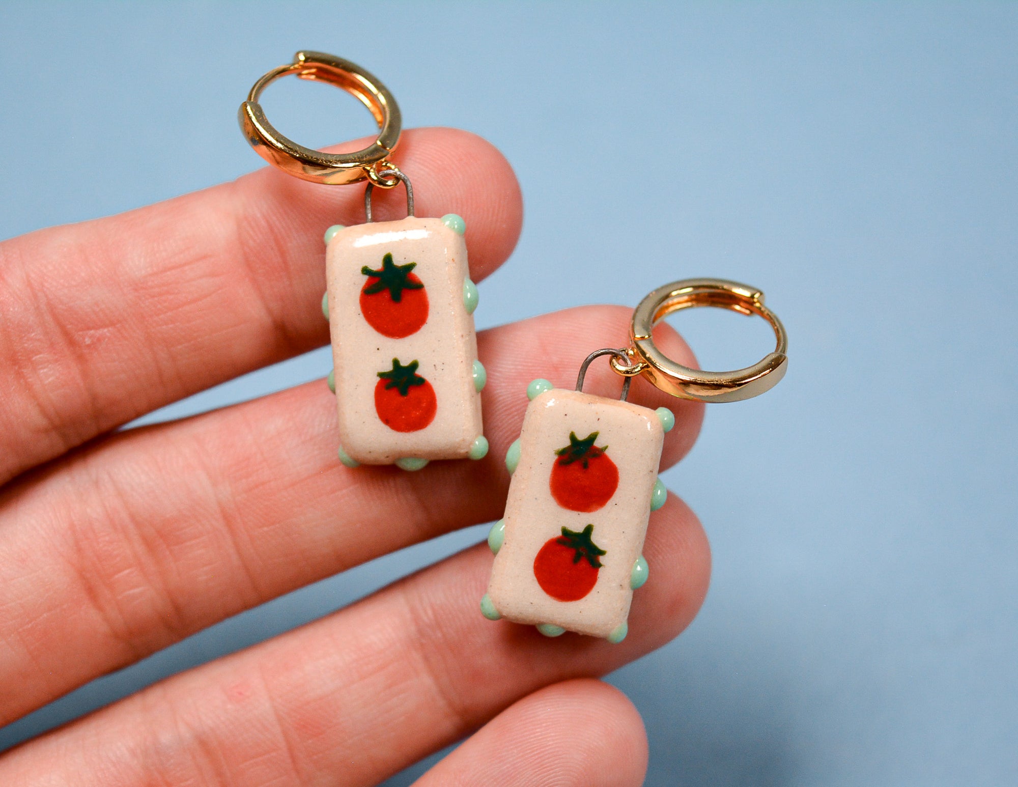 Tomato Gloop Hoop Earrings
