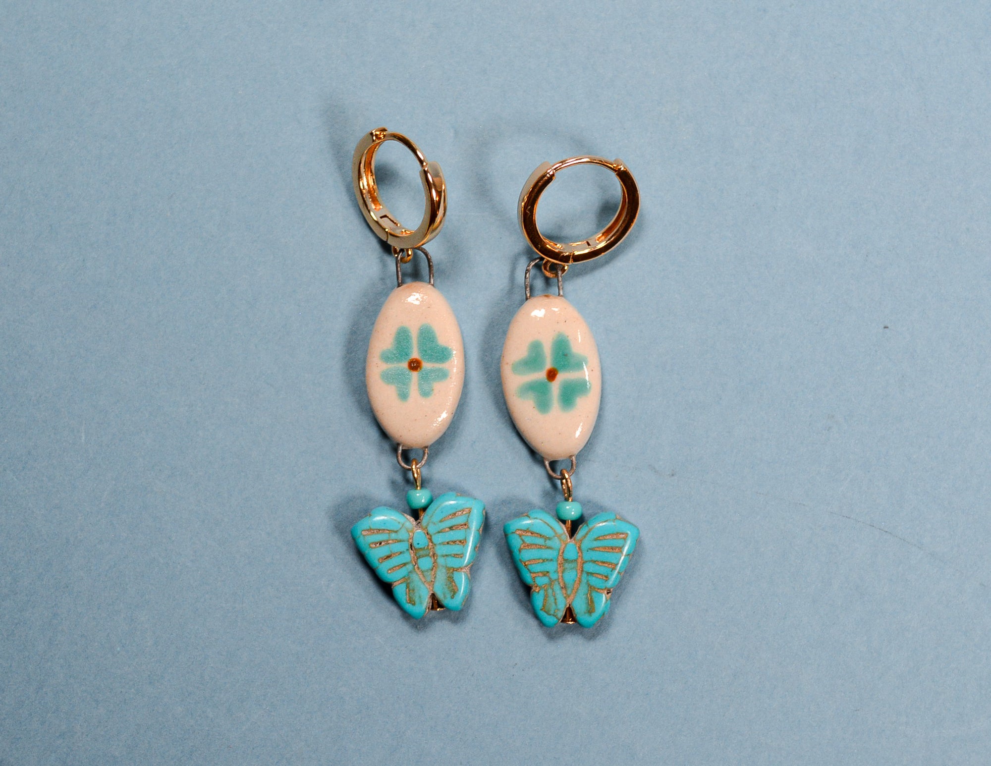 Butterfly Garden Hoop Earrings