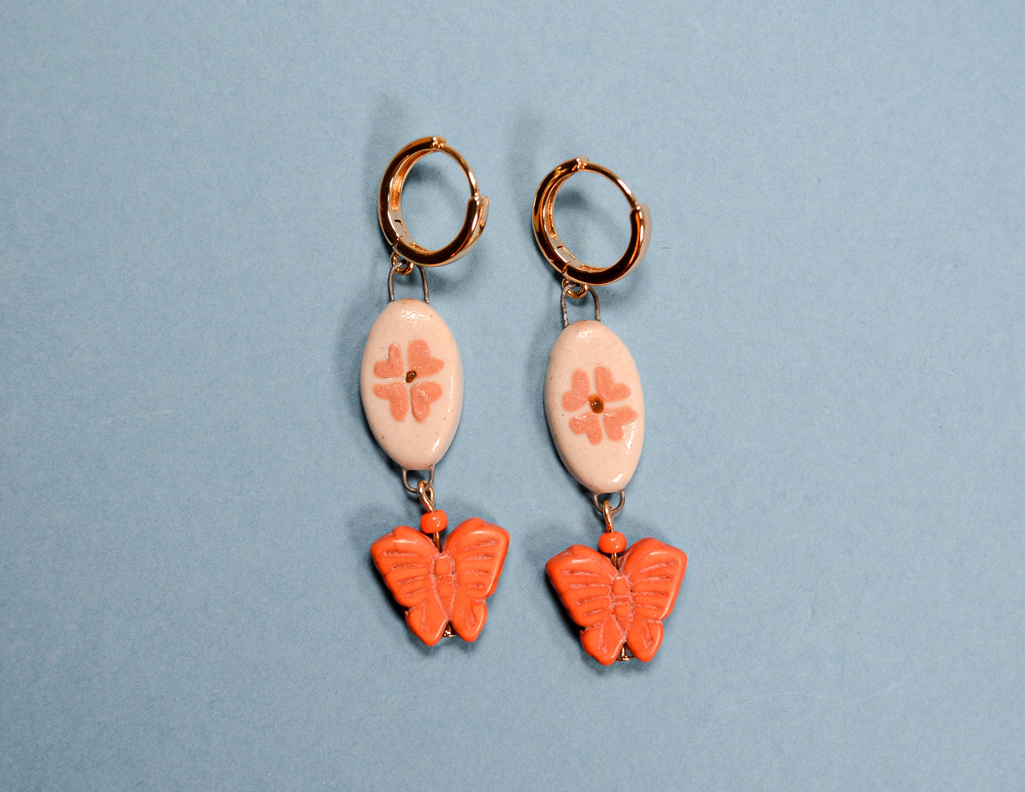 Butterfly Garden Hoop Earrings