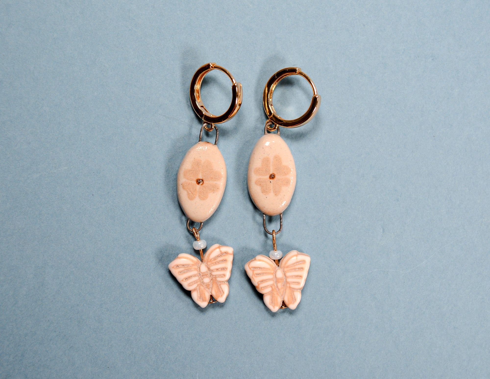 Butterfly Garden Hoop Earrings