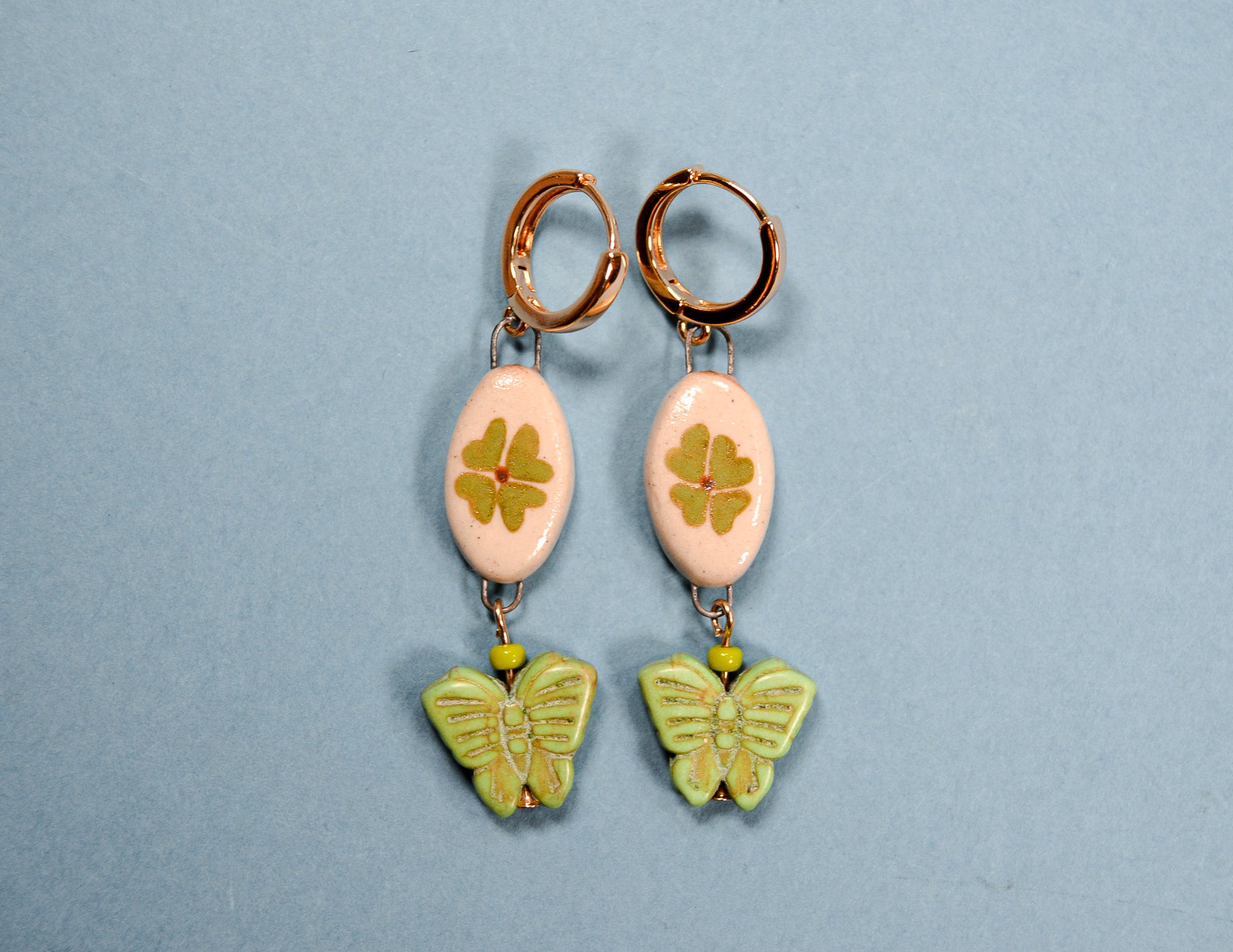 Butterfly Garden Hoop Earrings