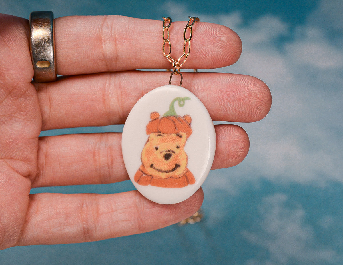 Pumpkin Pooh Necklace