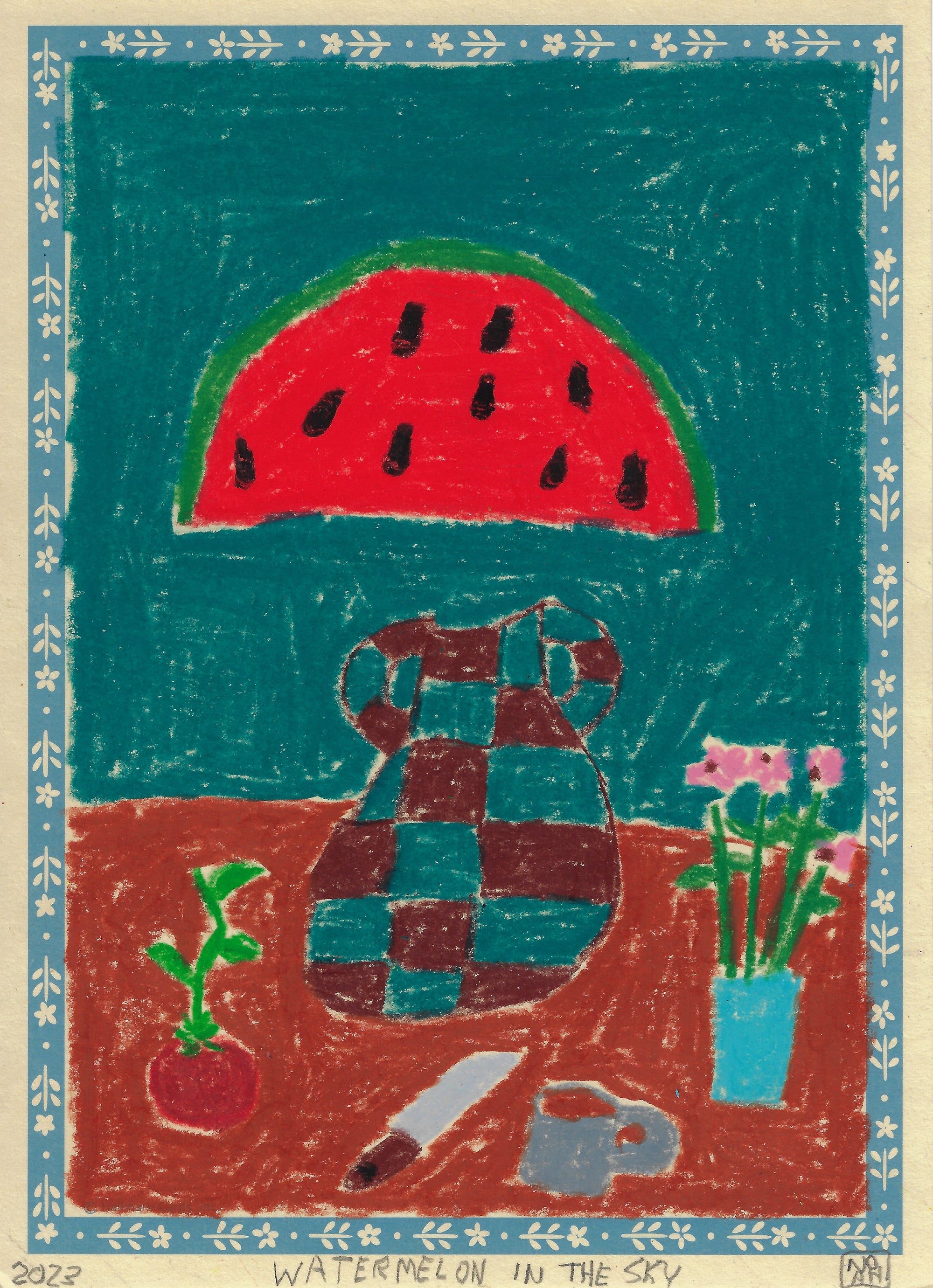 "Watermelon in the Sky" - Noah Mackenzie Original Drawing 2024