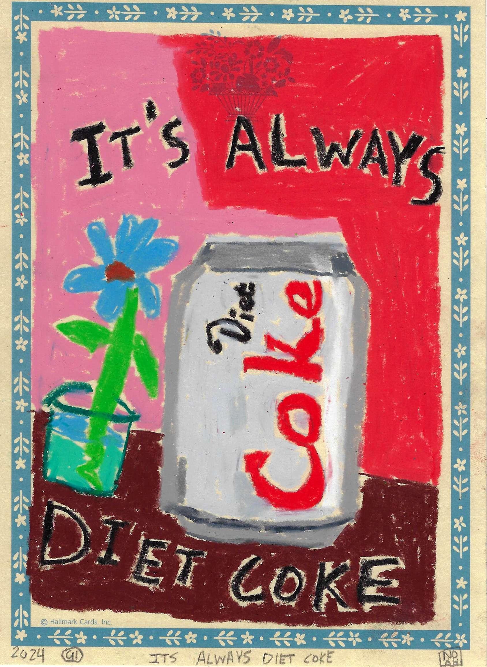 "It Was Always Diet Coke" - Noah Mackenzie Original Drawing 2024