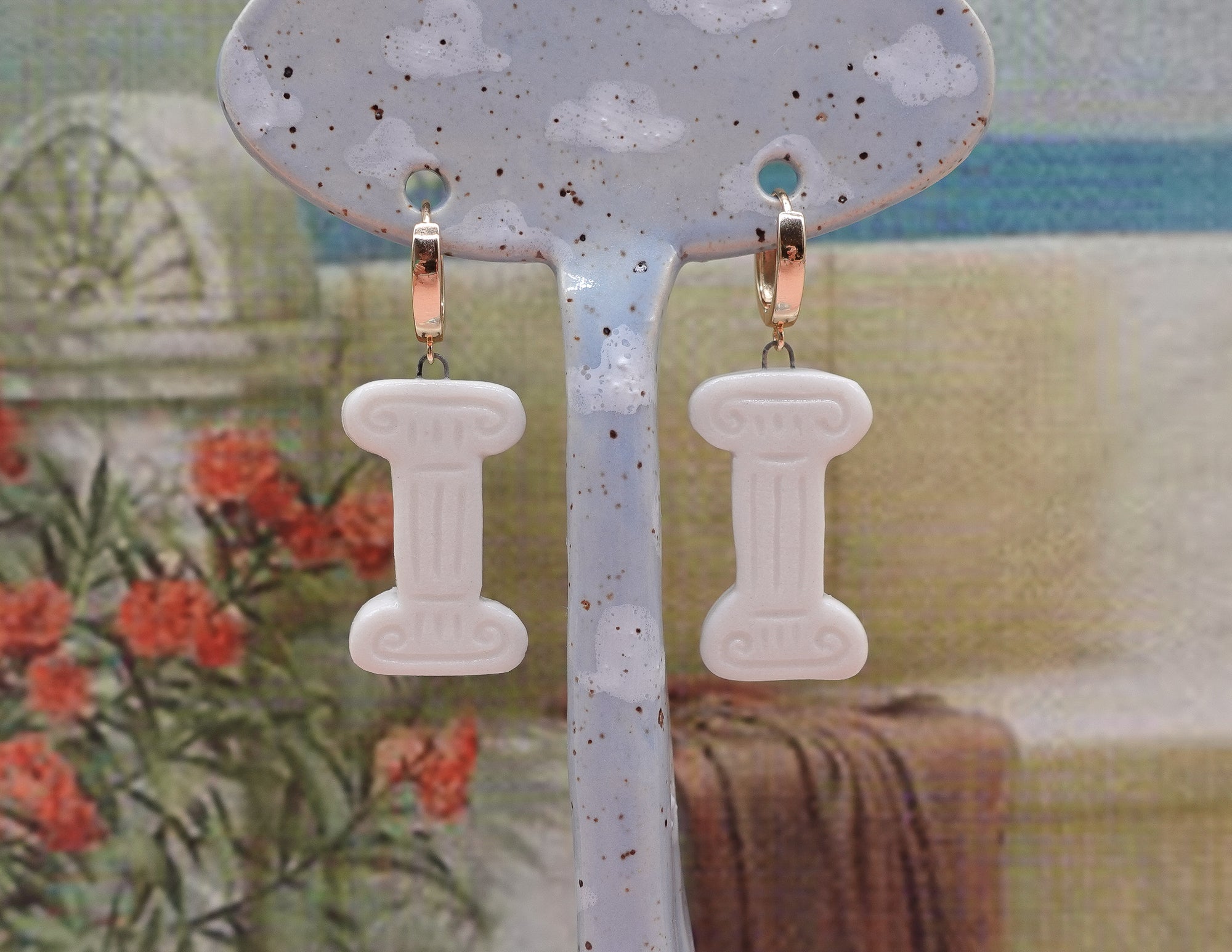 Greek Column Earrings