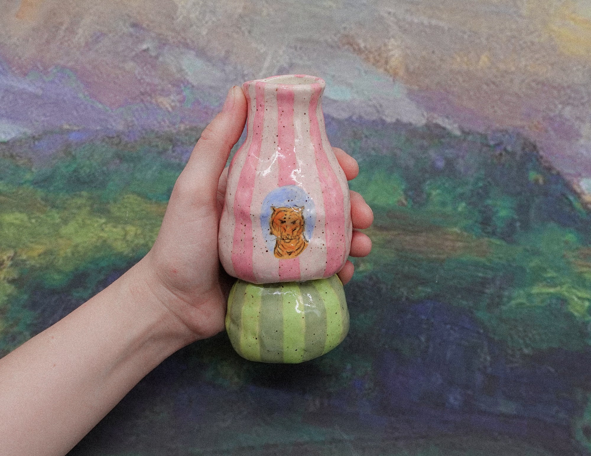 Watermelon Tiger Vase