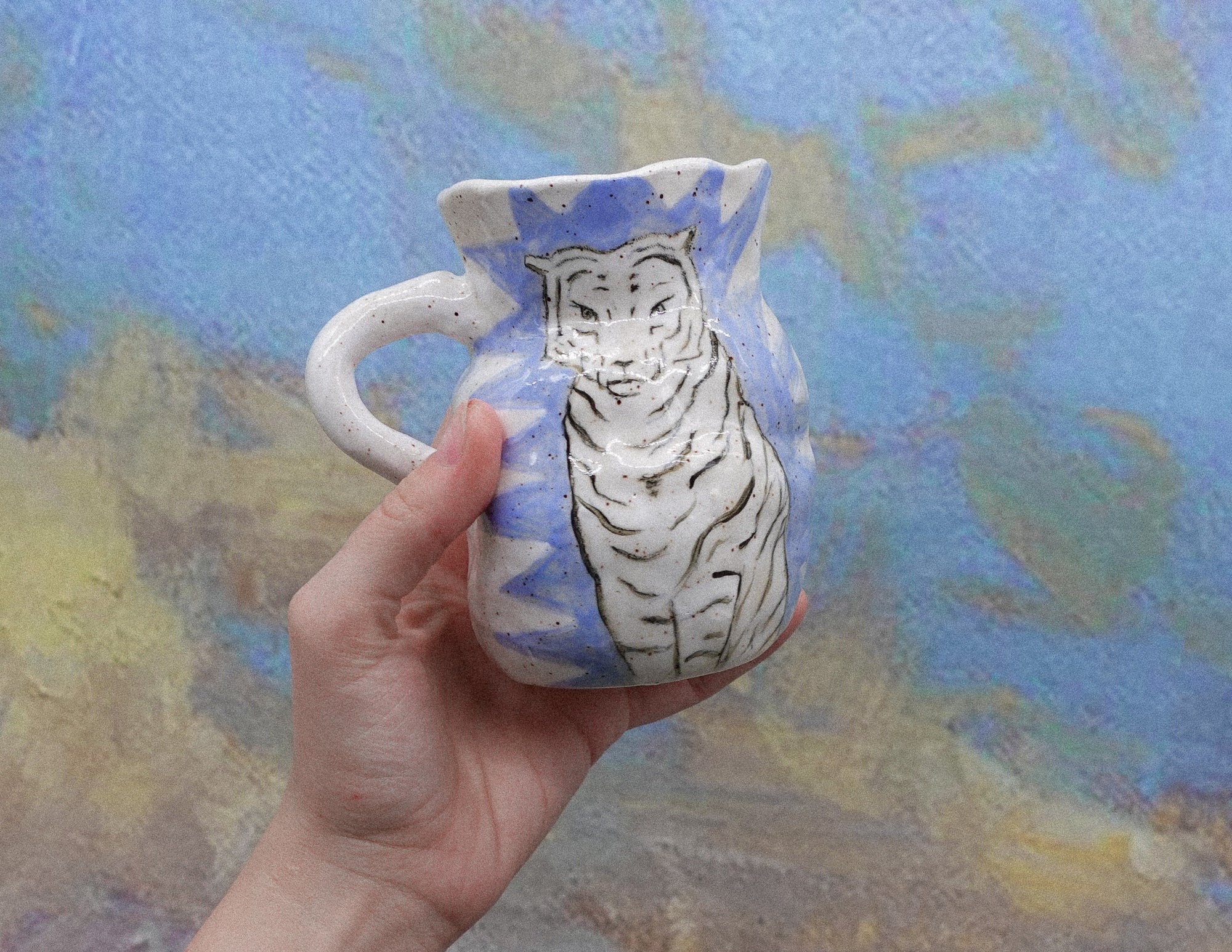 White Tiger Vase