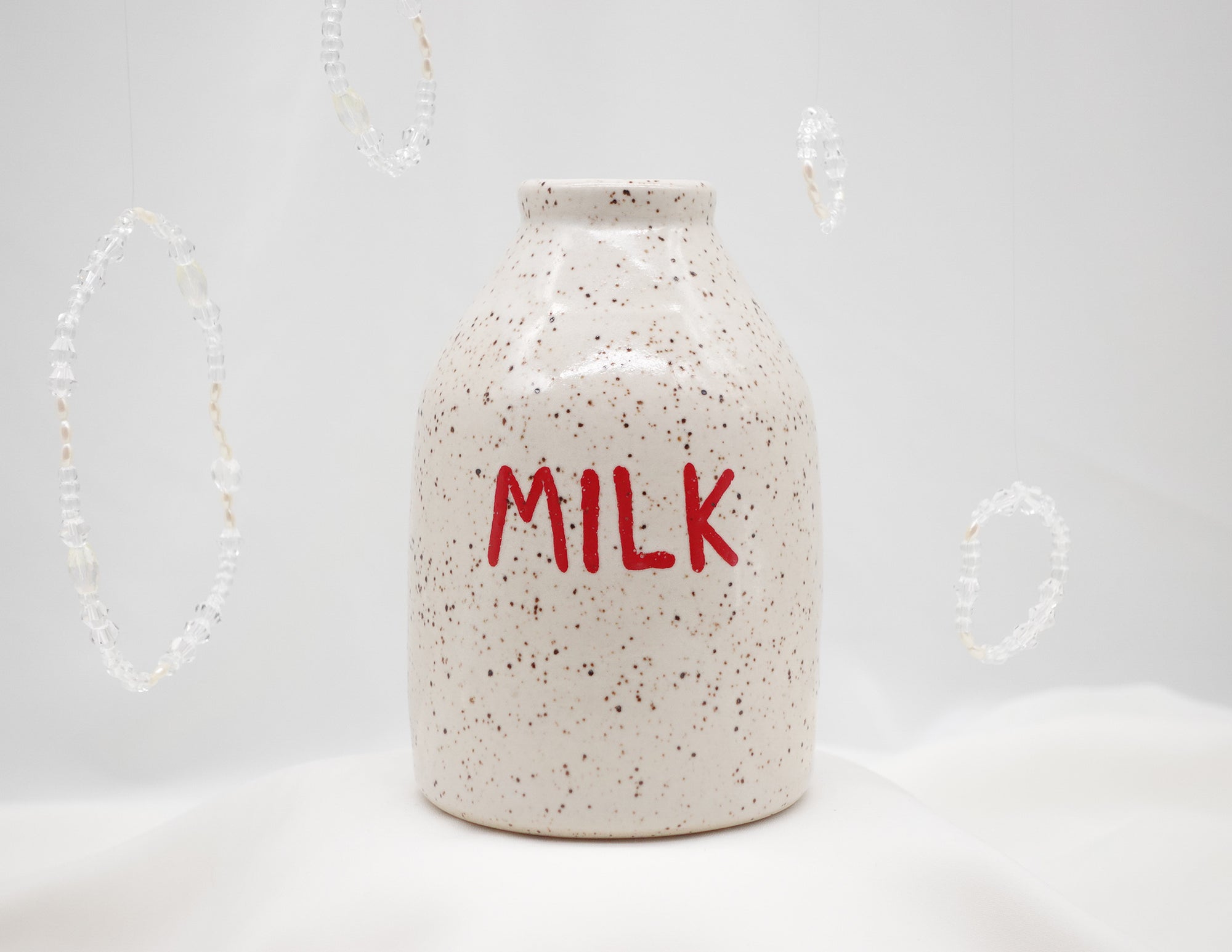 Speckled Milk Bottle Vase