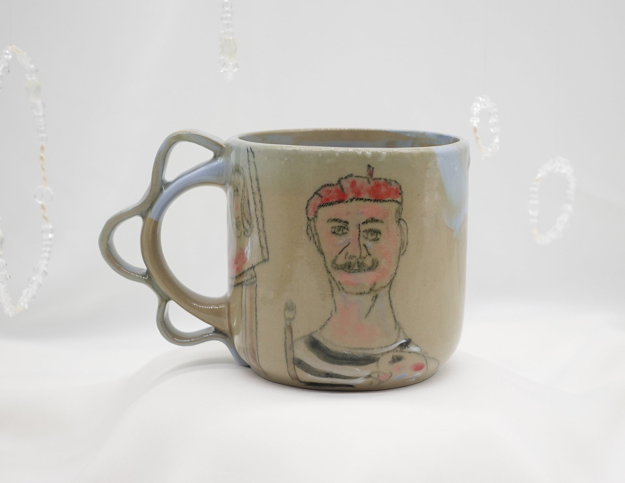 The French Painter Mug with Wavy Handle