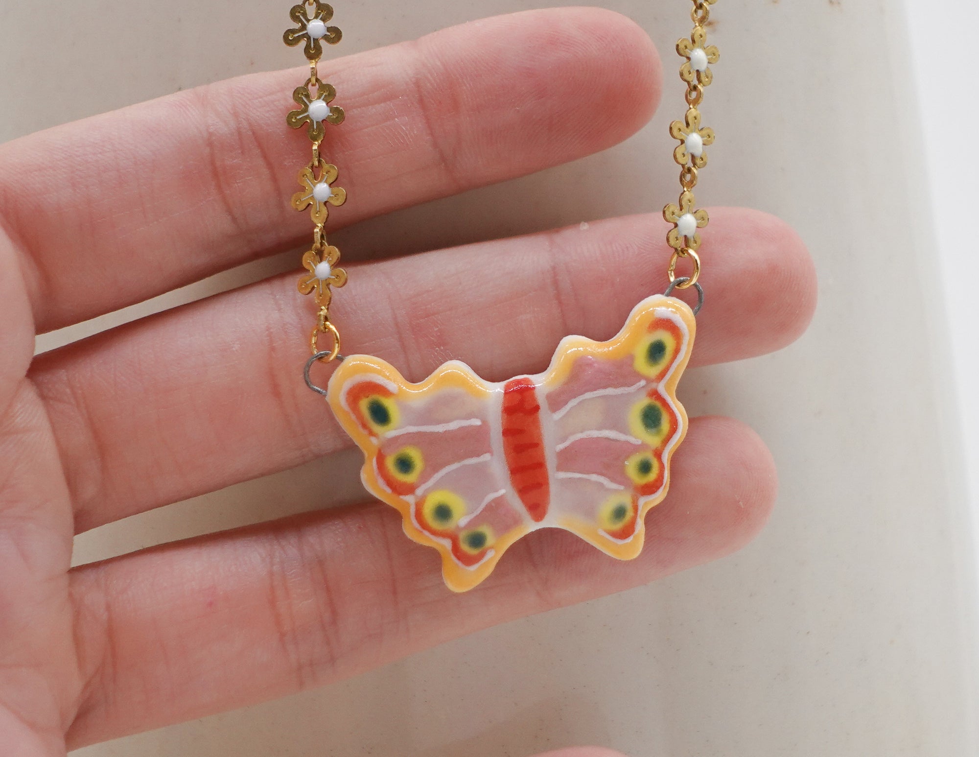 Dahlia Butterfly Necklace