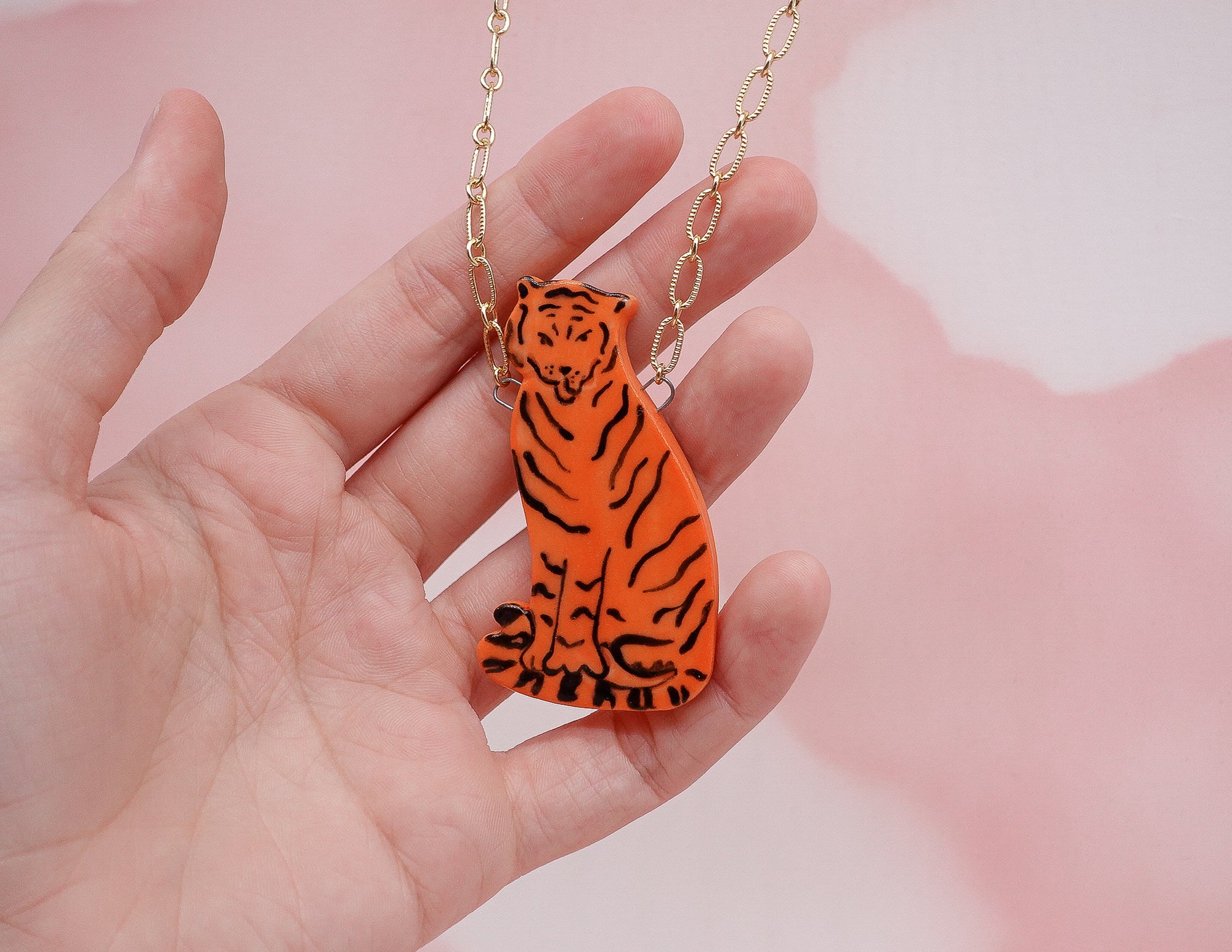 Tiger Portrait Necklace