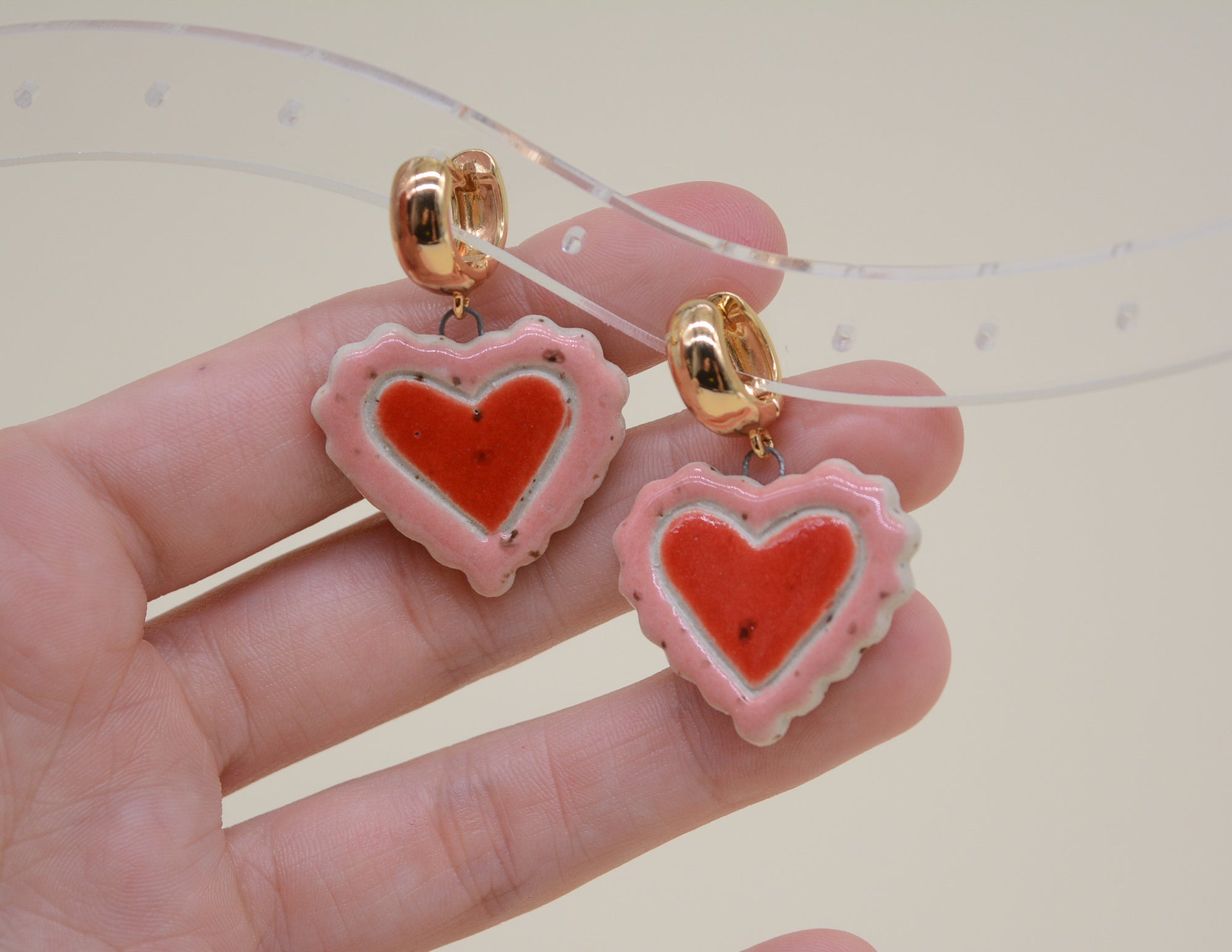 Doily Heart Earrings